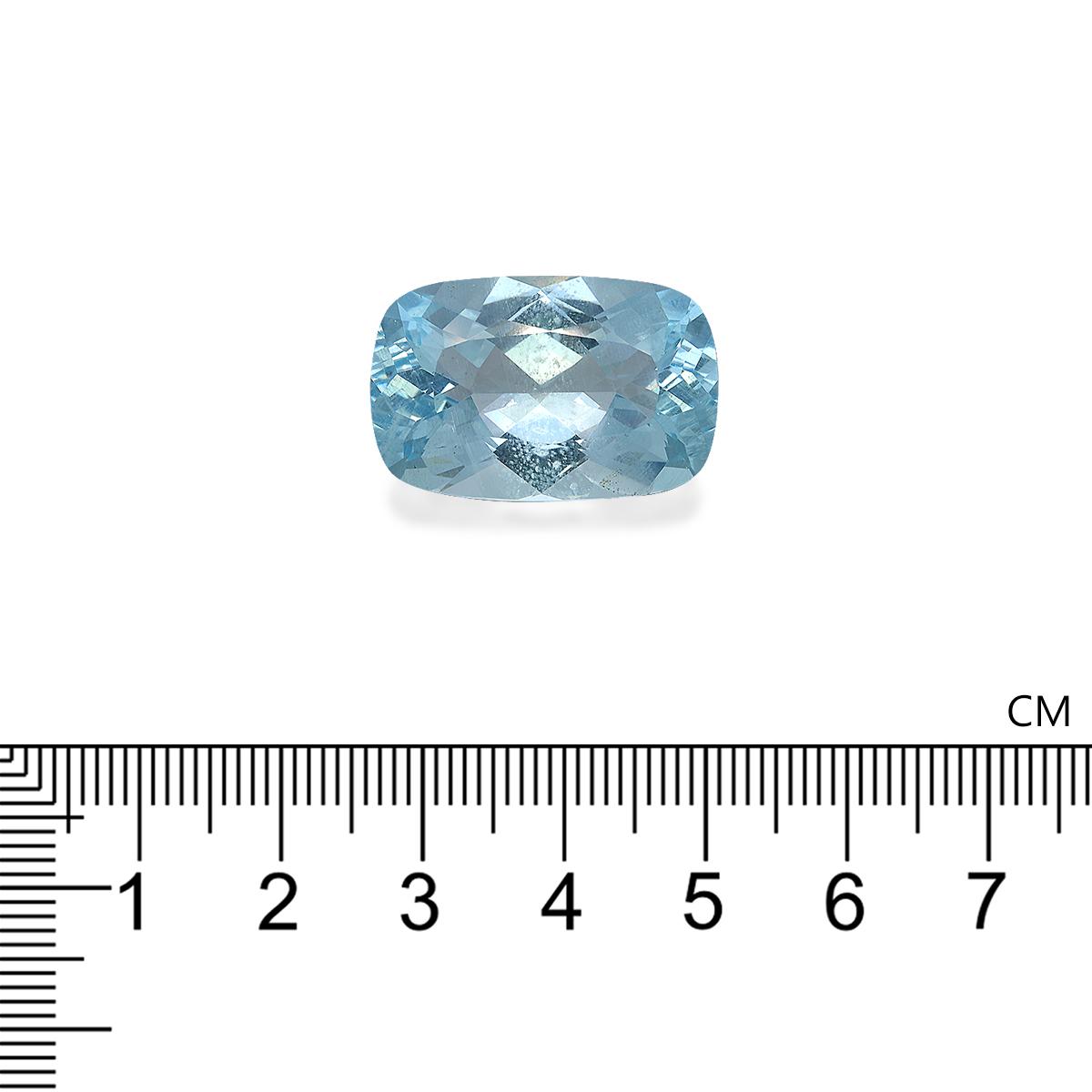 sky blue aquamarine, 25.61ct cushion cut — view 4