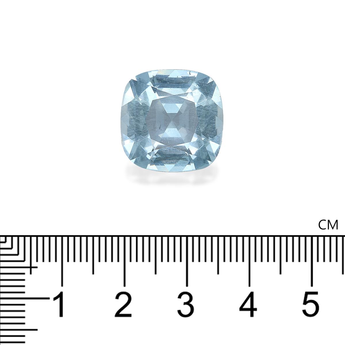 sky blue aquamarine, 15.07ct cushion cut — view 4