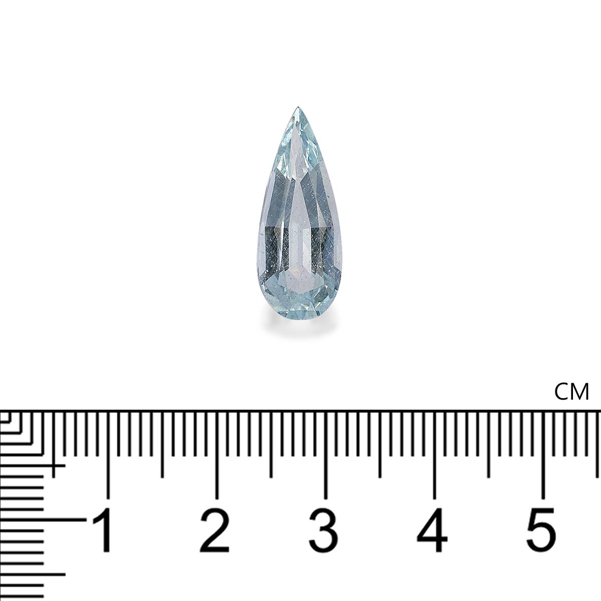 sky blue aquamarine, 4.91ct pear cut — view 4