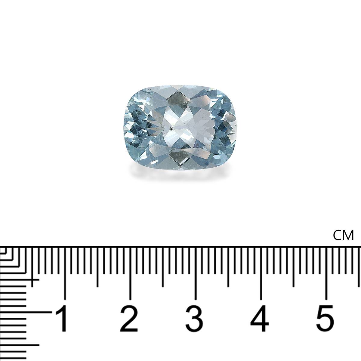 sky blue aquamarine, 11.23ct cushion cut — view 4