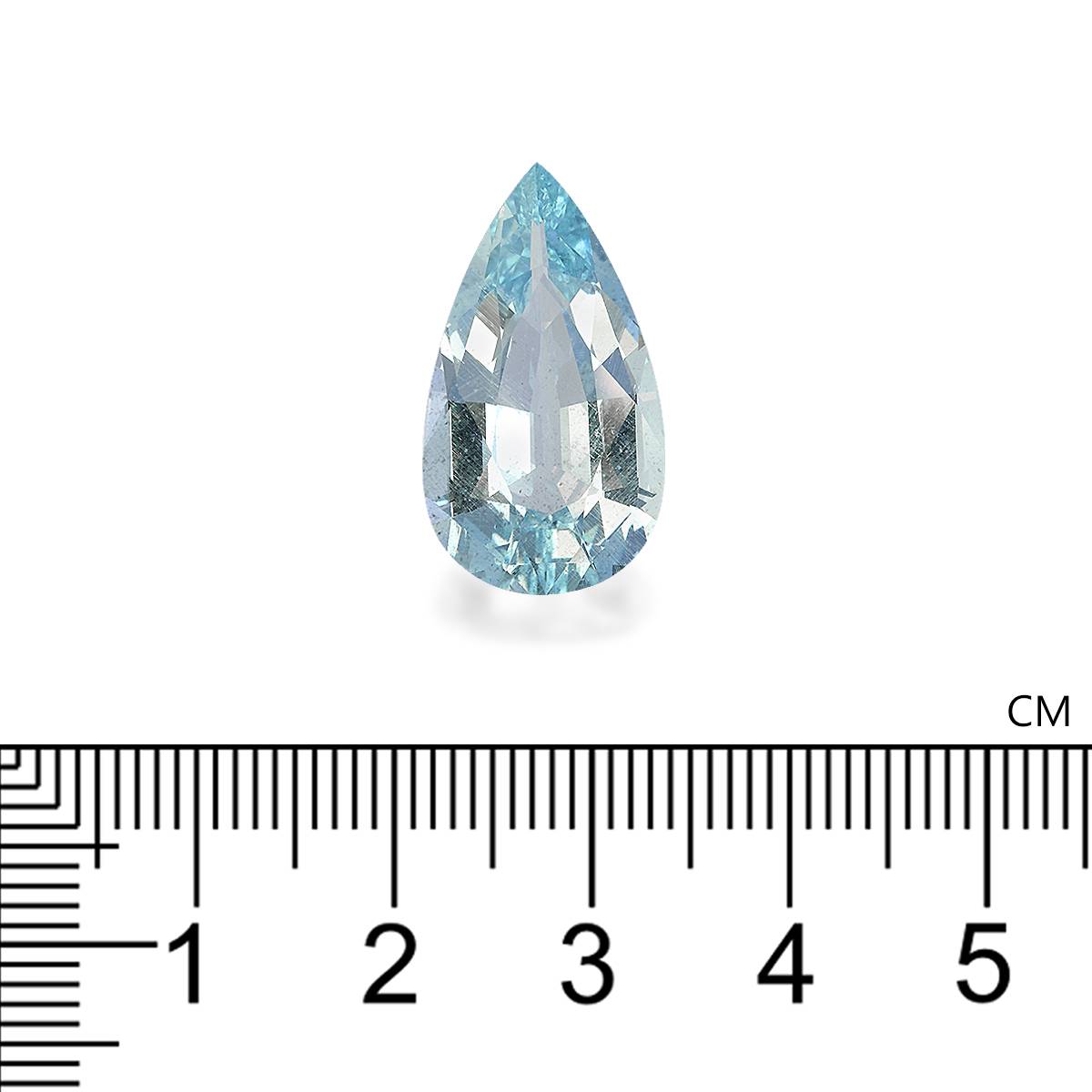 sky blue aquamarine, 10.42ct pear cut — view 4