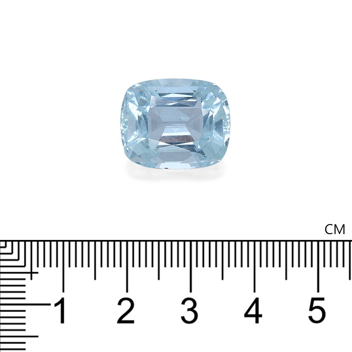 sky blue aquamarine, 15.56ct cushion cut — view 4