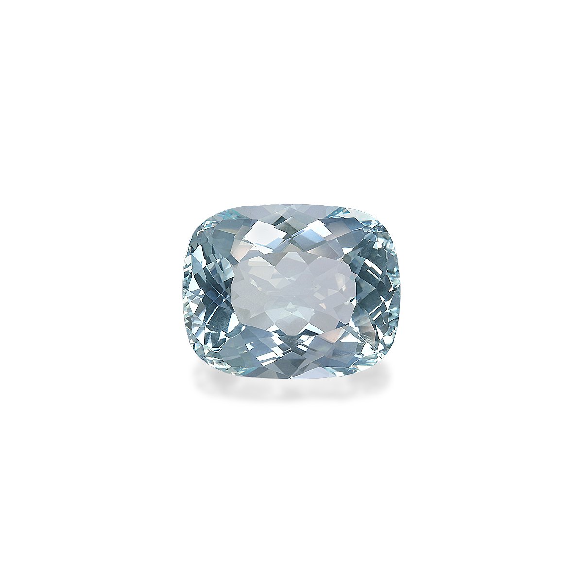 frost white aquamarine, 17.96ct cushion cut — main view