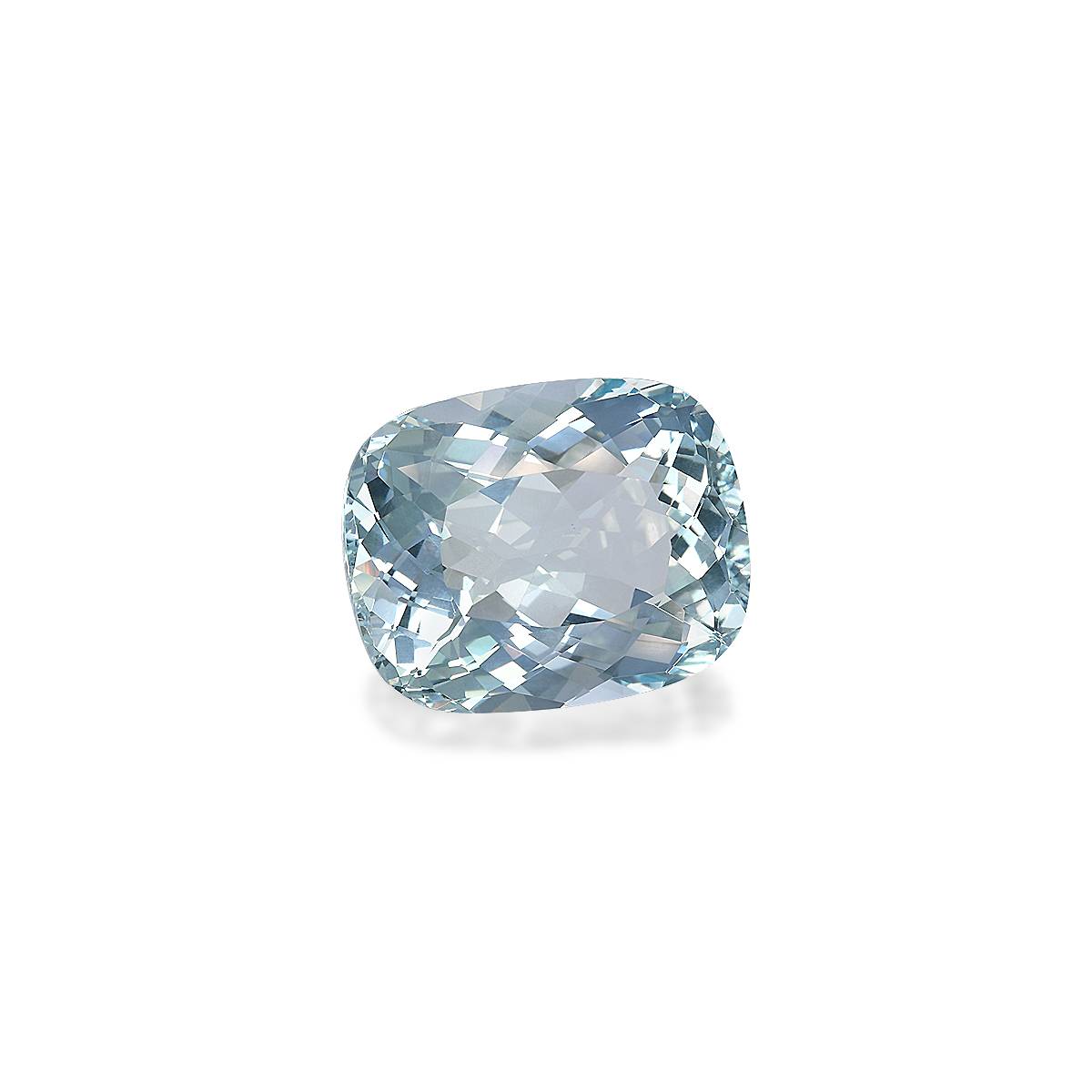 frost white aquamarine, 17.96ct cushion cut — view 3