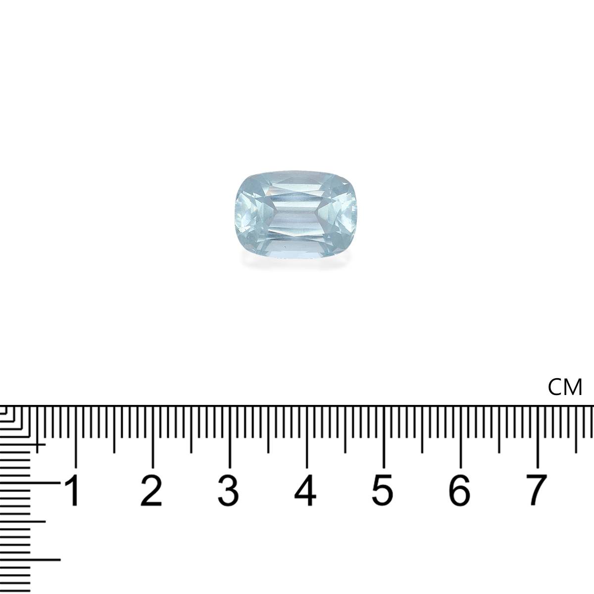 sky blue aquamarine, 10.67ct cushion cut — view 4
