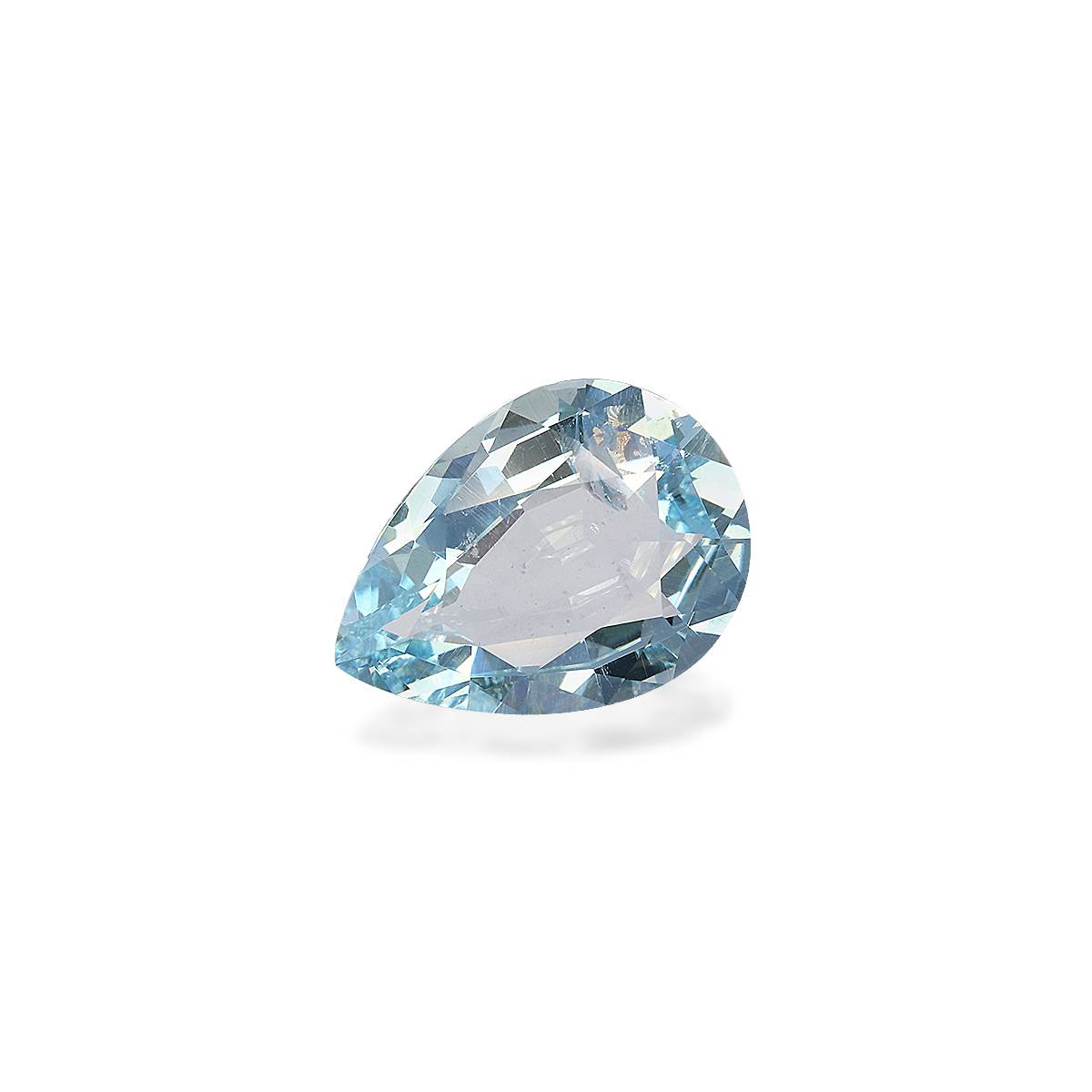 sky blue aquamarine, 6.76ct pear cut — view 3
