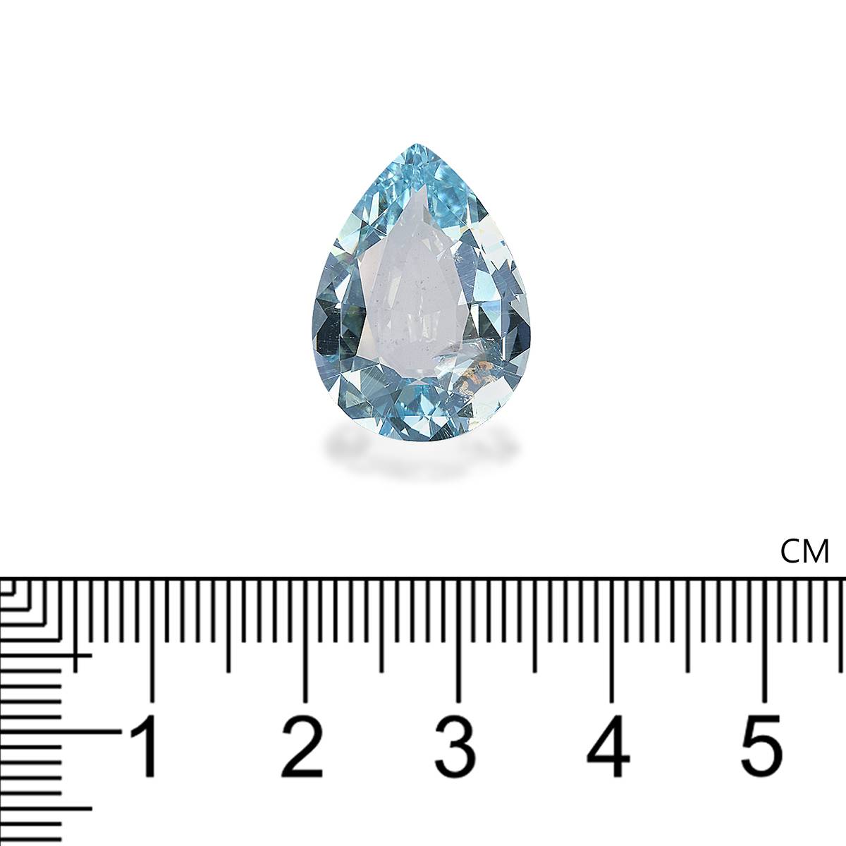 sky blue aquamarine, 6.76ct pear cut — view 4