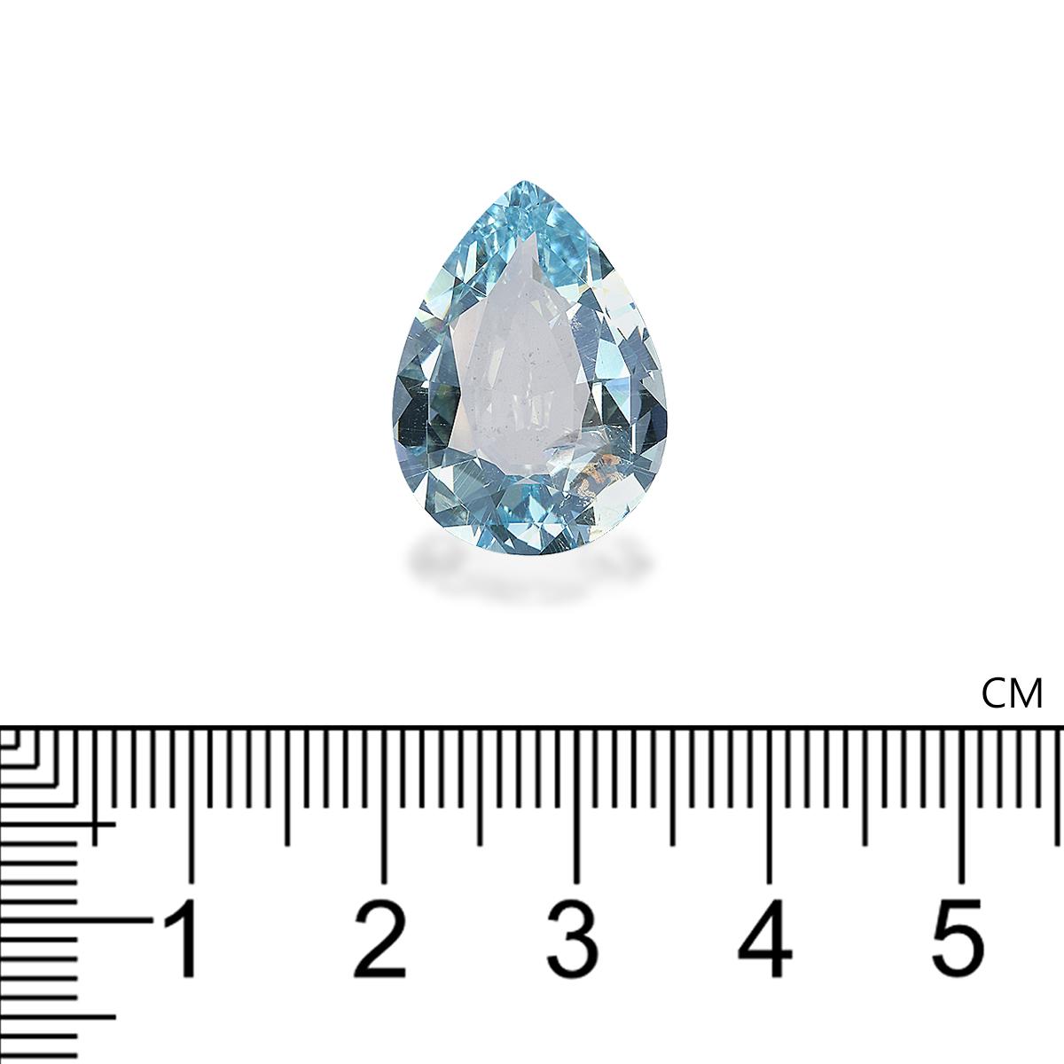 sky blue aquamarine, 6.76ct pear cut — view 4