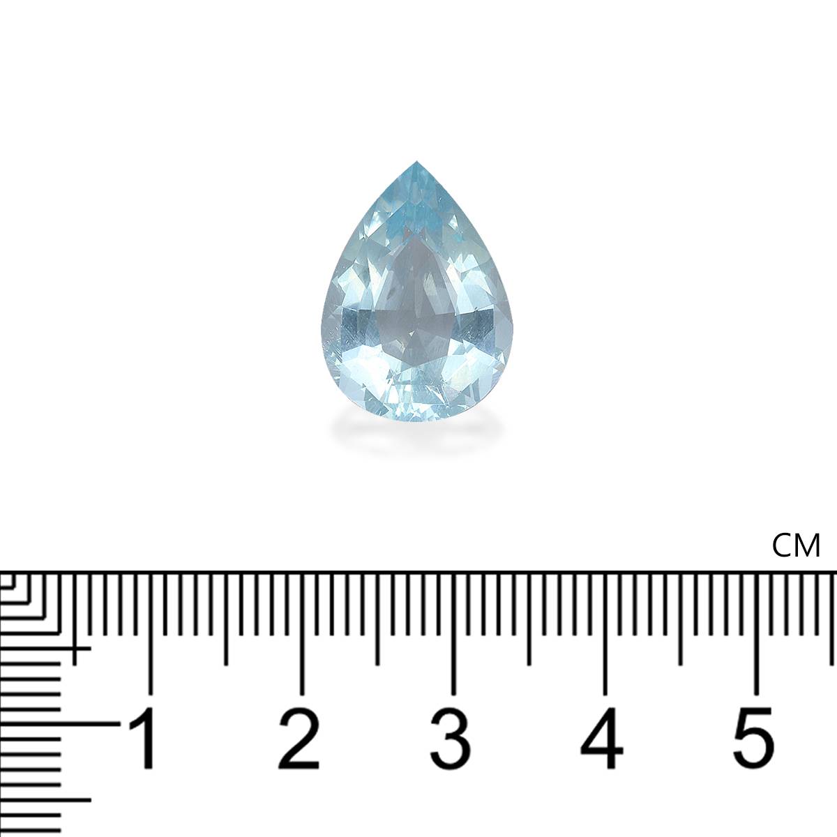sky blue aquamarine, 8.73ct pear cut — view 4