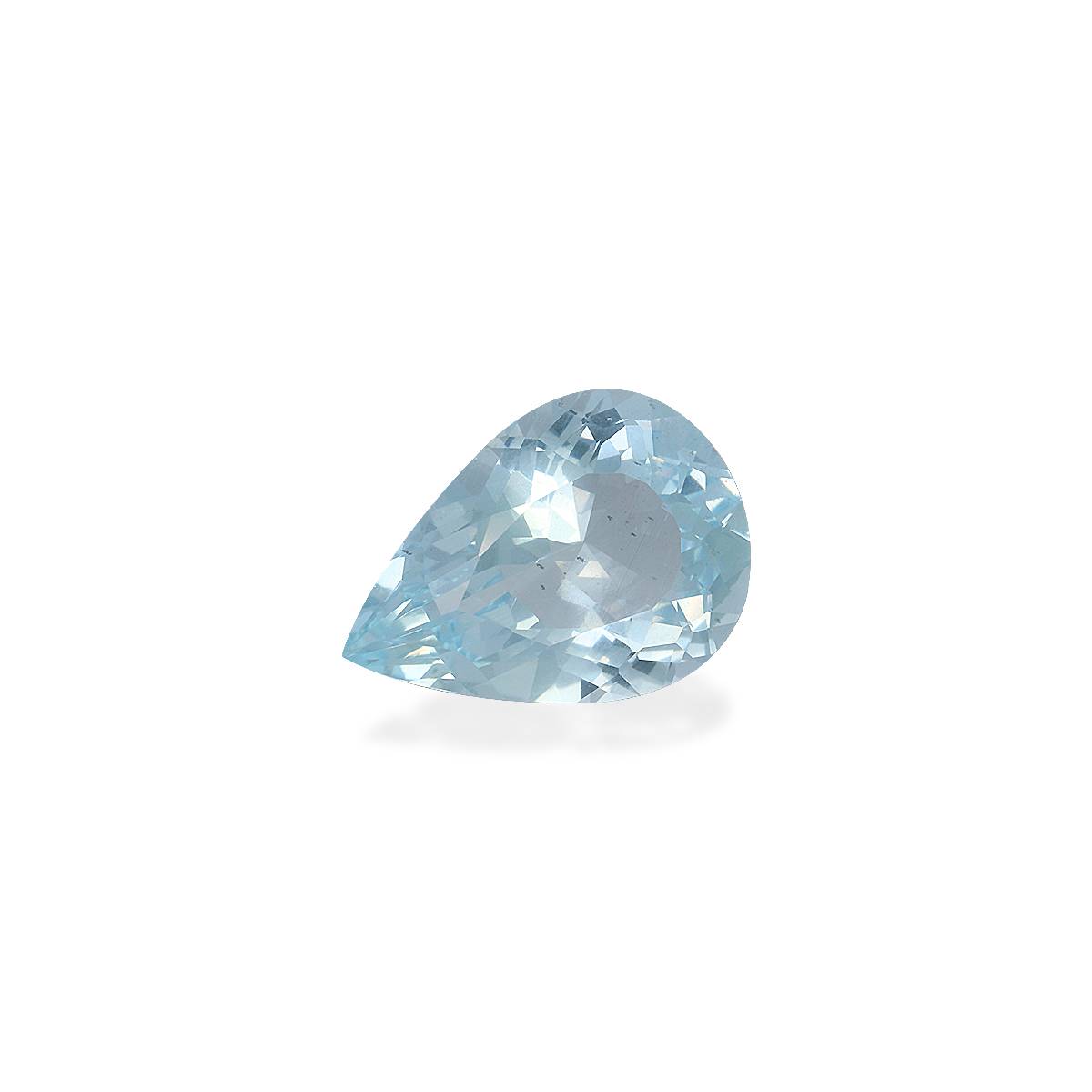 sky blue aquamarine, 7.29ct pear cut — view 3