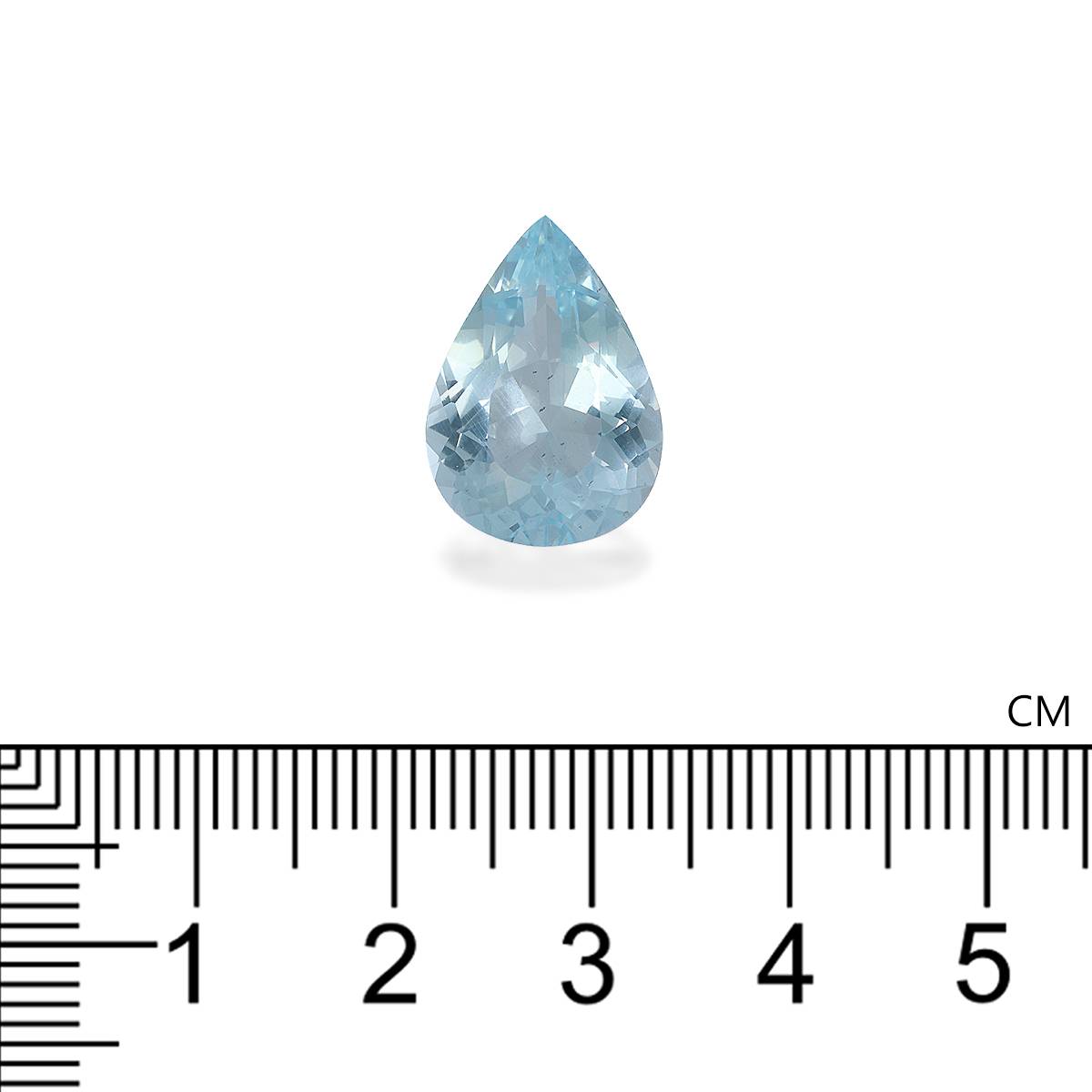 sky blue aquamarine, 7.29ct pear cut — view 4