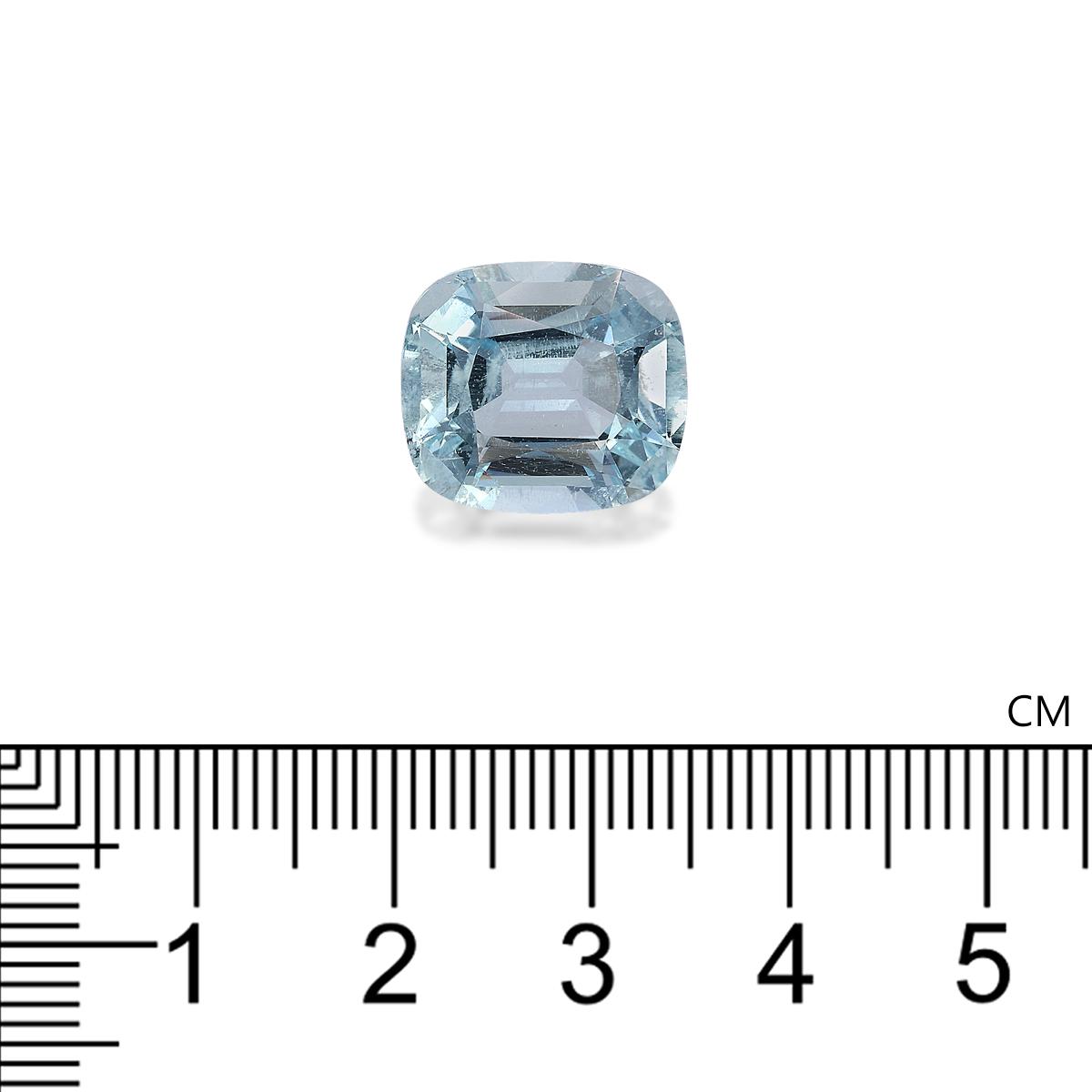 sky blue aquamarine, 9.84ct cushion cut — view 4