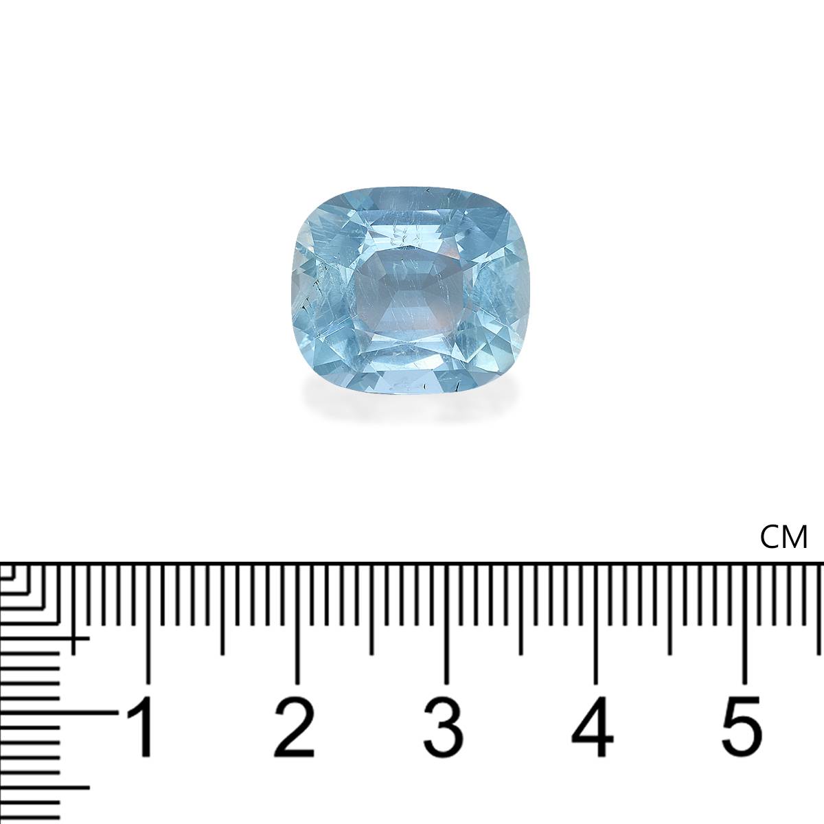 baby blue aquamarine, 11.19ct cushion cut — view 4