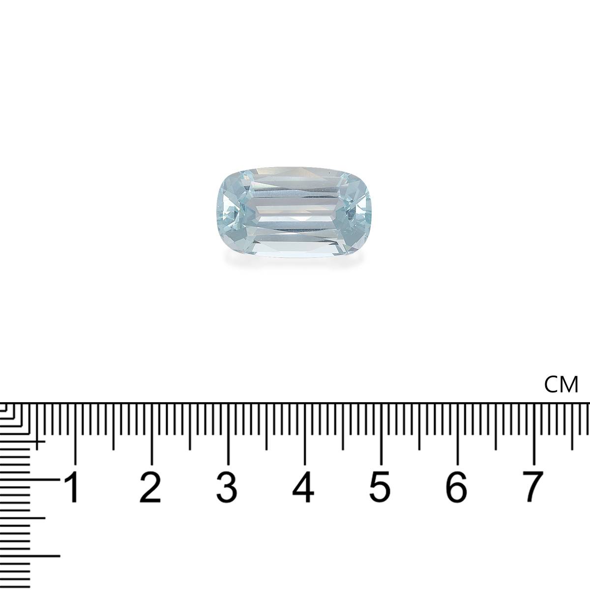 sky blue aquamarine, 14.6ct cushion cut — view 4