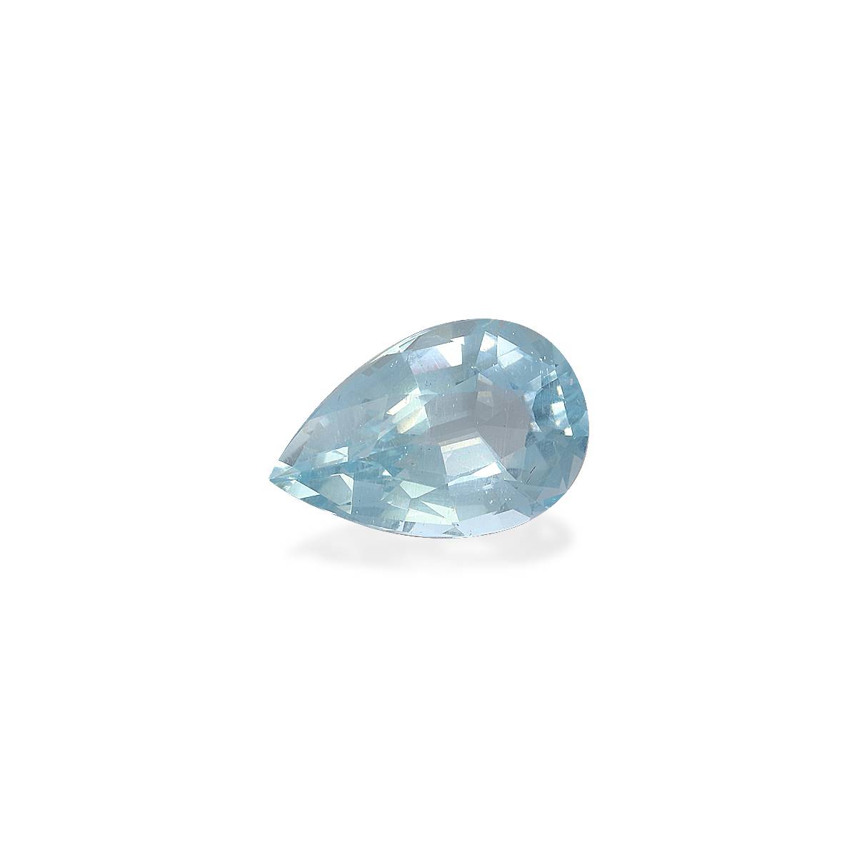 sky blue aquamarine, 7.29ct pear cut — view 3