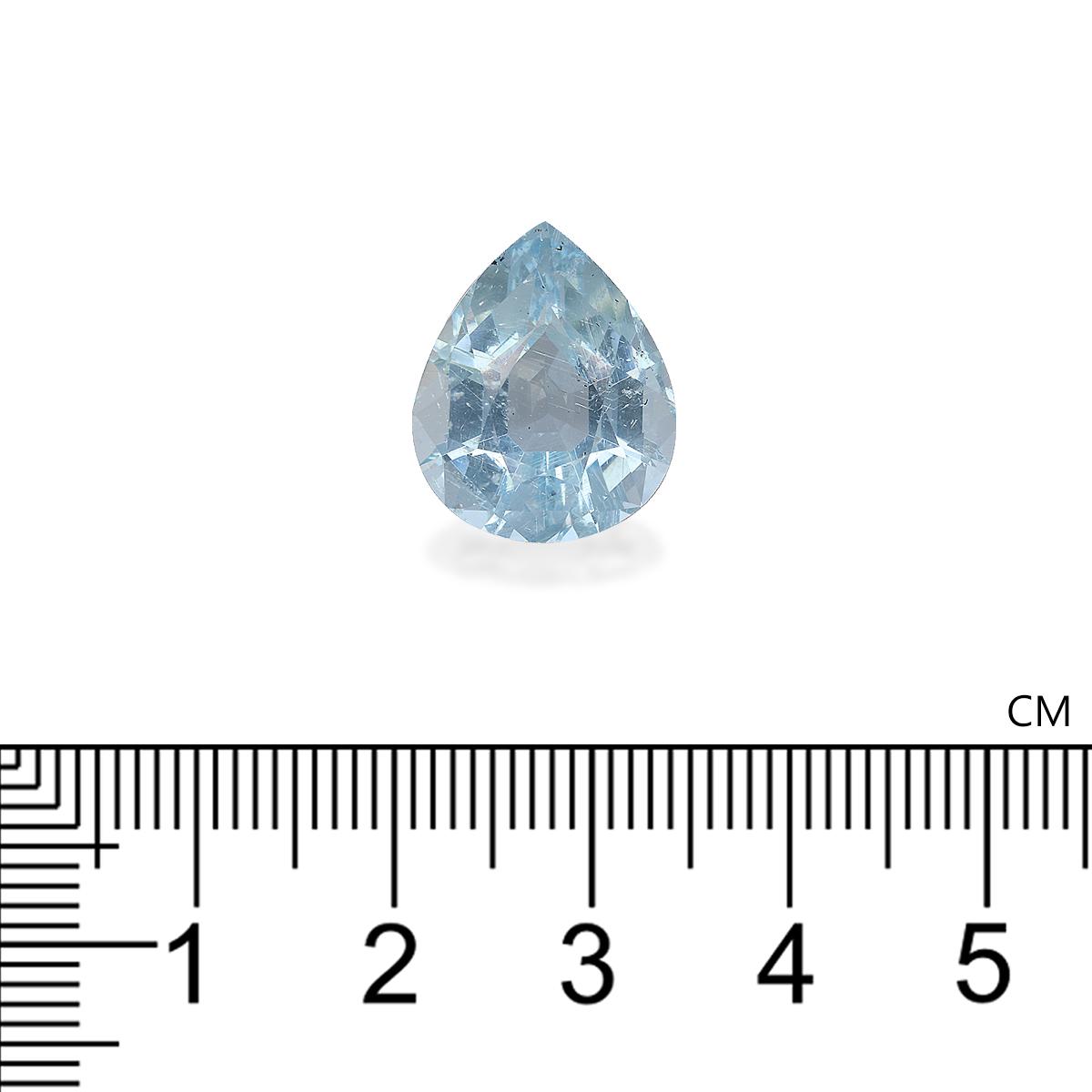 sky blue aquamarine, 8.71ct pear cut — view 4
