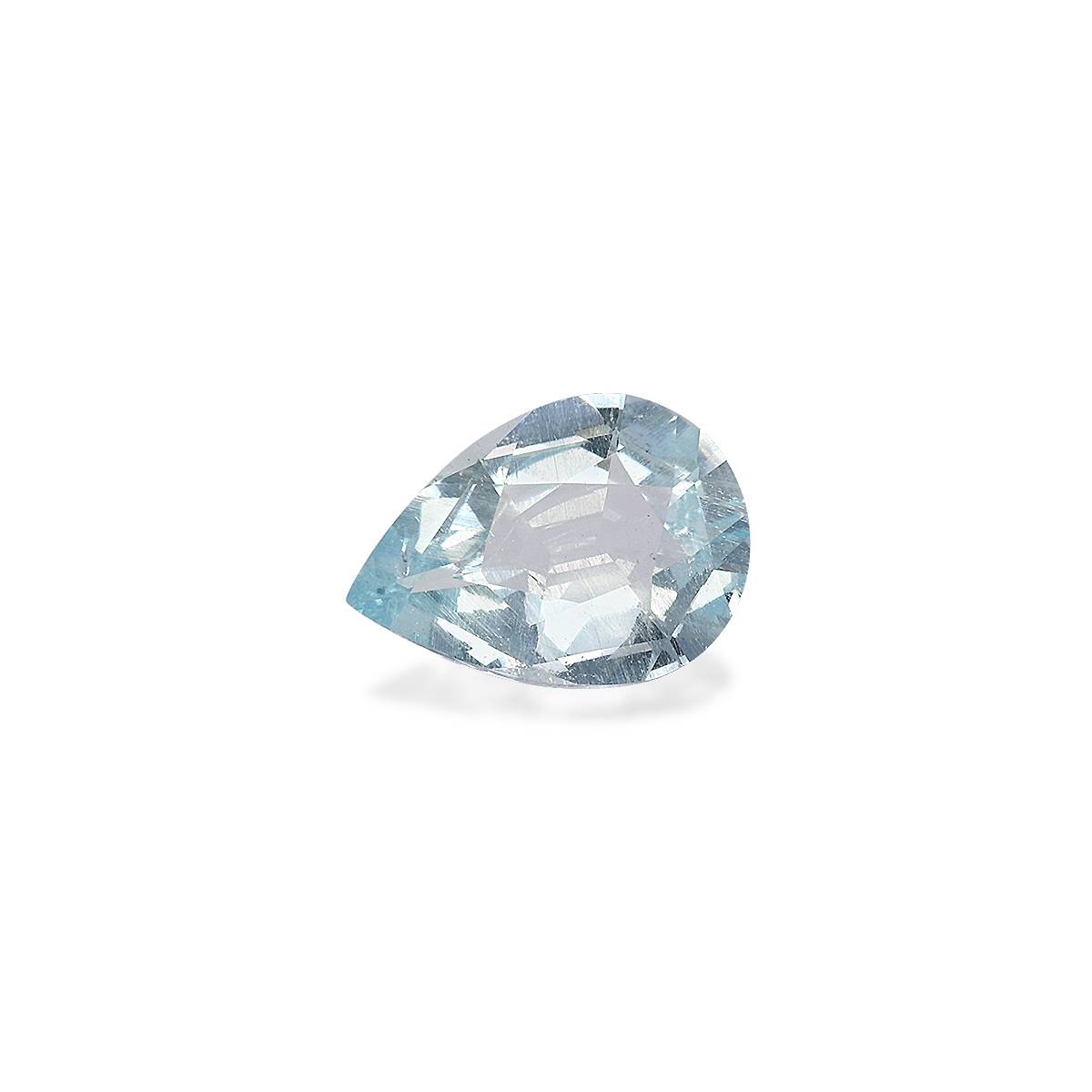 sky blue aquamarine, 6.03ct pear cut — view 3