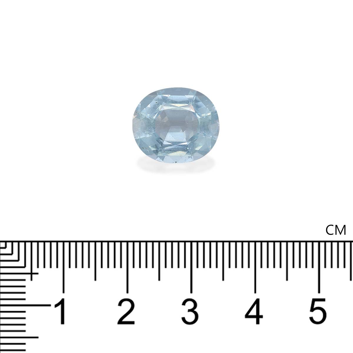 sky blue aquamarine, 6.9ct cushion cut — view 4