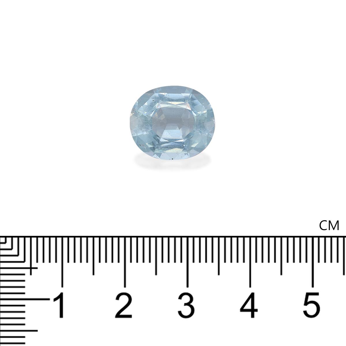 sky blue aquamarine, 6.9ct cushion cut — view 4