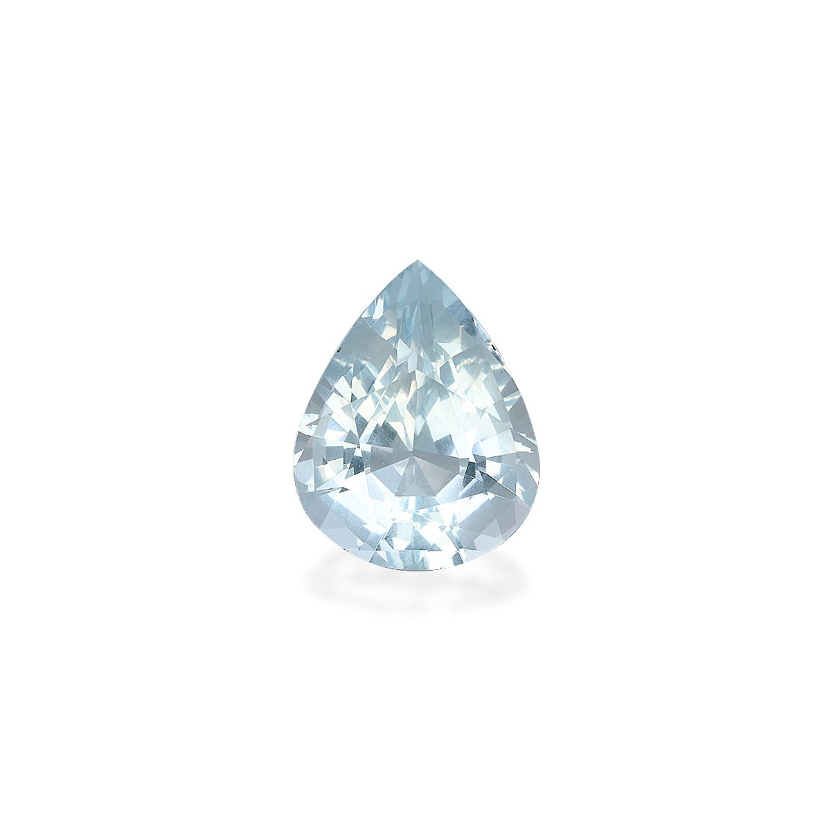 frost white aquamarine, 7.65ct pear cut — main view