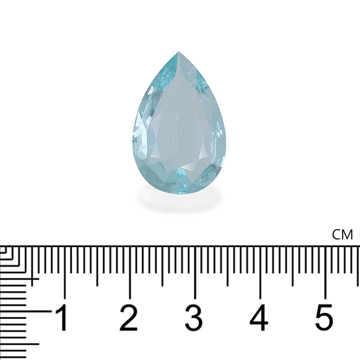 sky blue aquamarine, 9.81ct pear cut — view 4