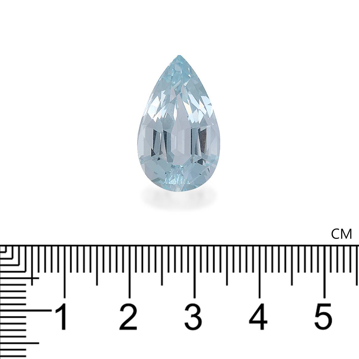 sky blue aquamarine, 13.18ct pear cut — view 4