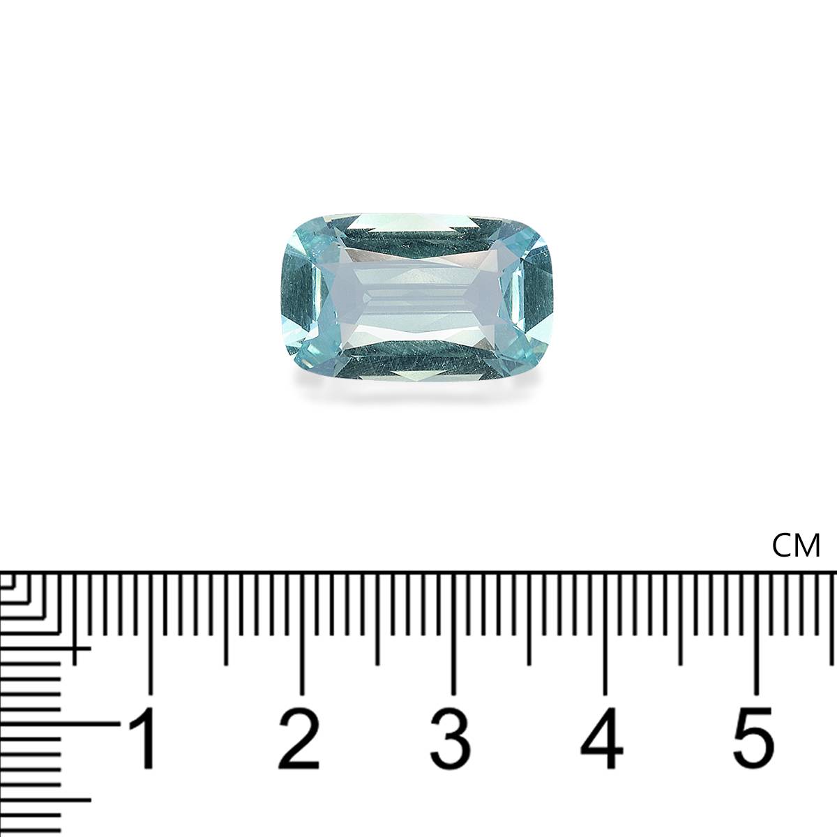 baby blue aquamarine, 8.36ct cushion cut — view 4