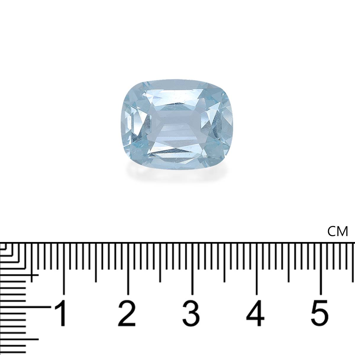 sky blue aquamarine, 13ct cushion cut — view 4