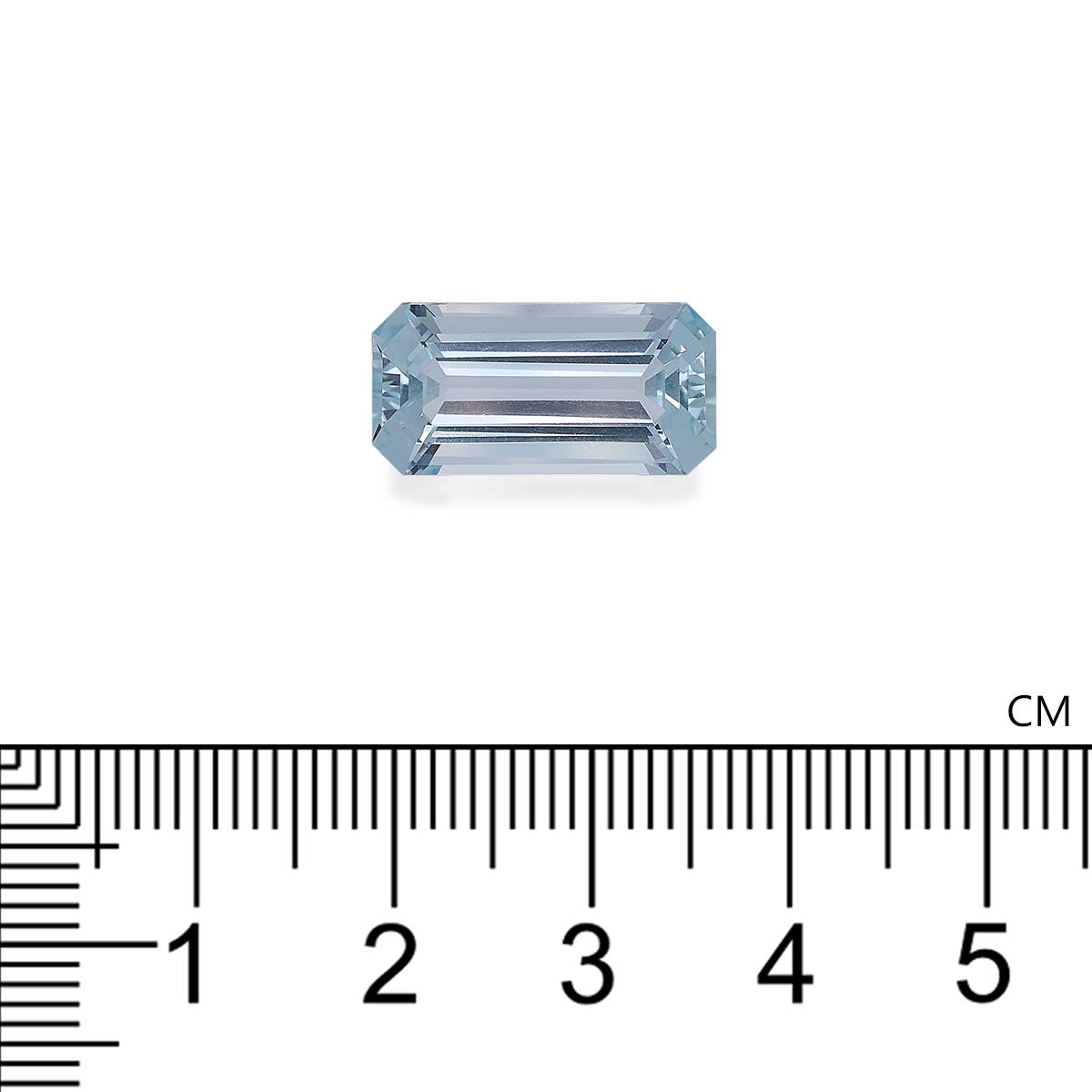 sky blue aquamarine, 7.14ct rectangular cut — view 4