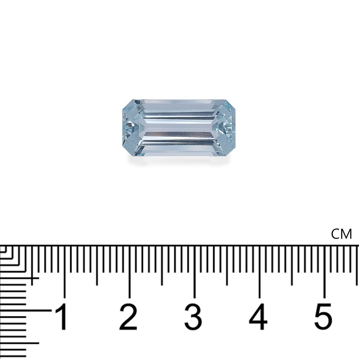sky blue aquamarine, 7.14ct rectangular cut — view 4