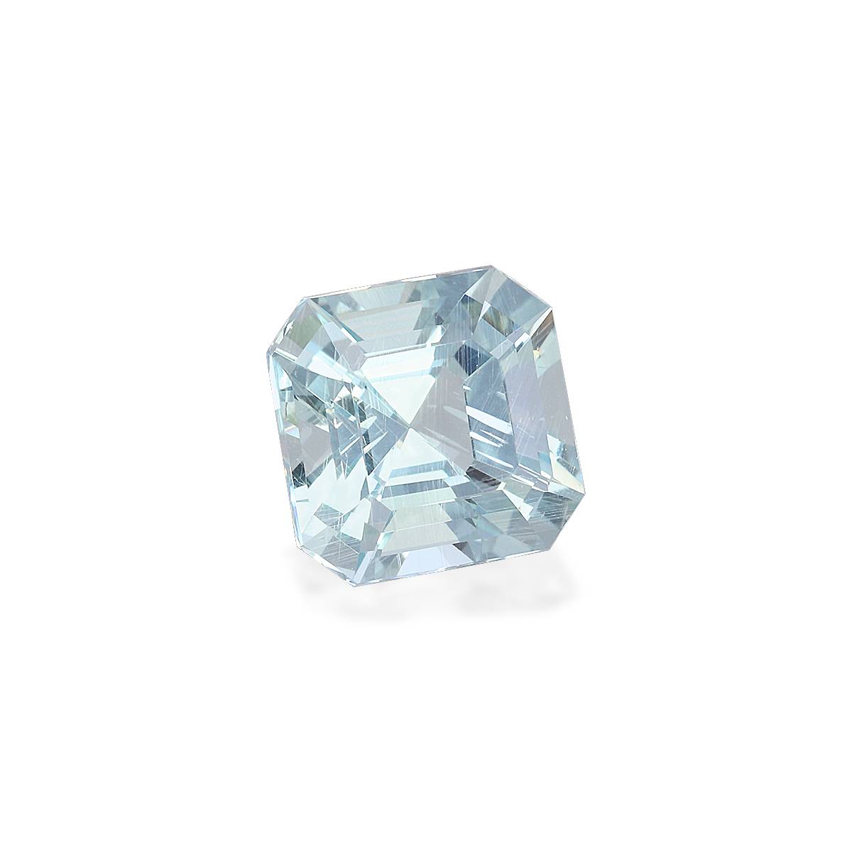 sky blue aquamarine, 3.3ct square cut — view 3