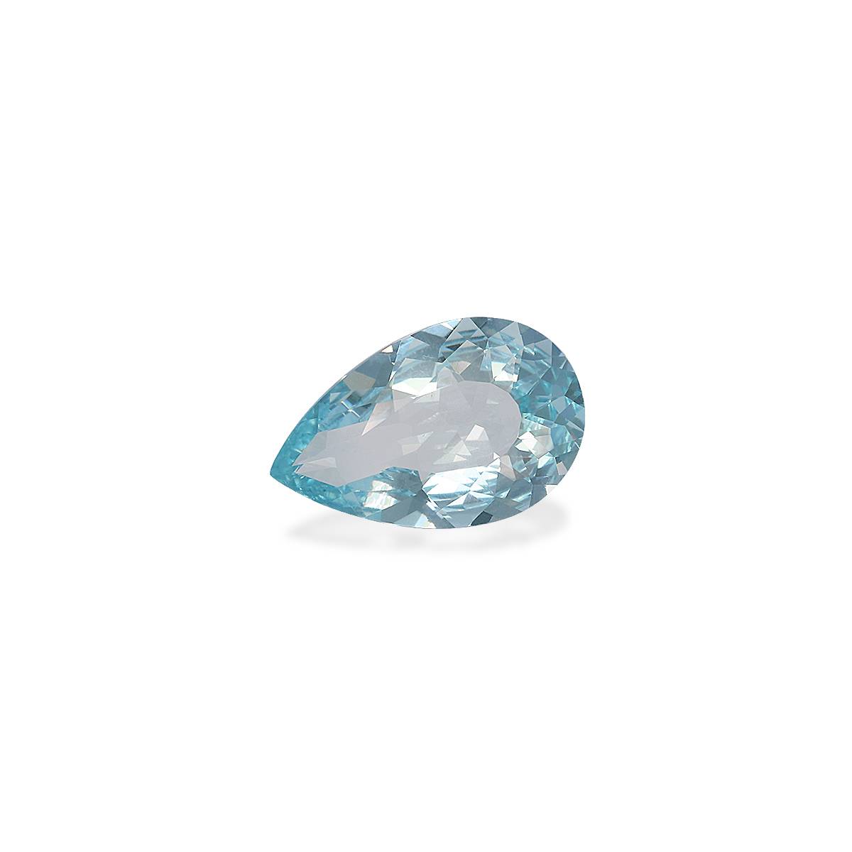 sky blue aquamarine, 3.1ct pear cut — view 3