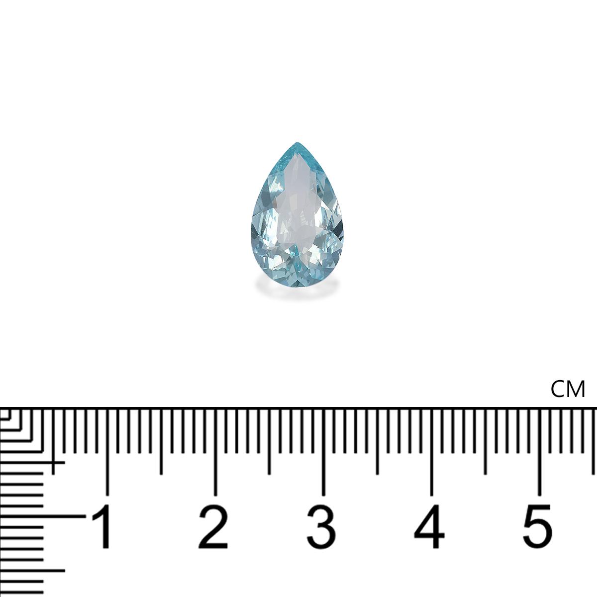 sky blue aquamarine, 3.1ct pear cut — view 4