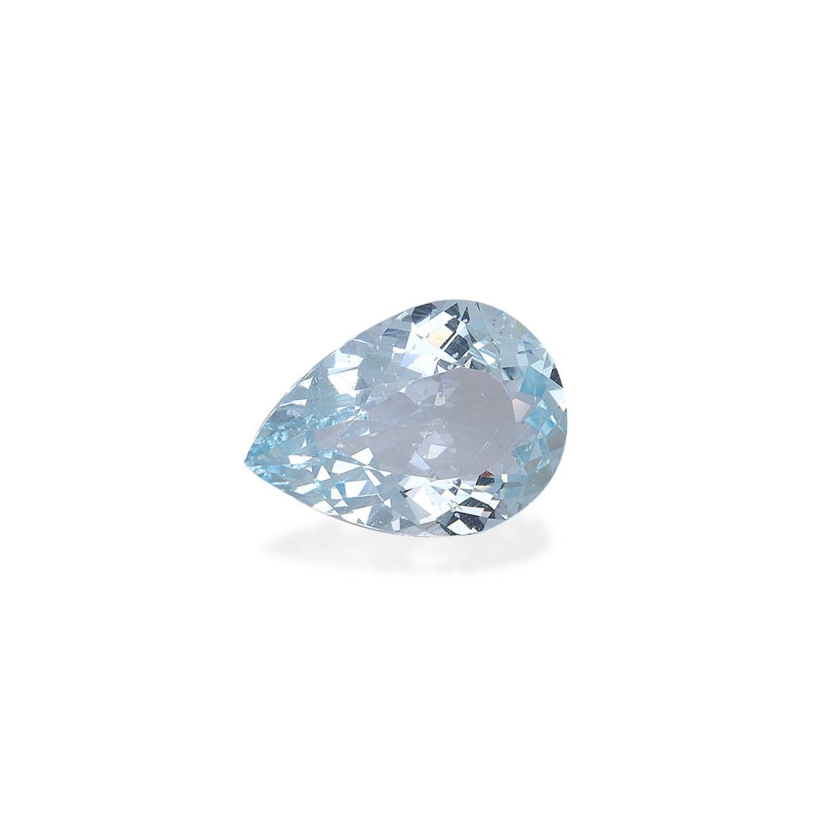 sky blue aquamarine, 6.03ct pear cut — view 3