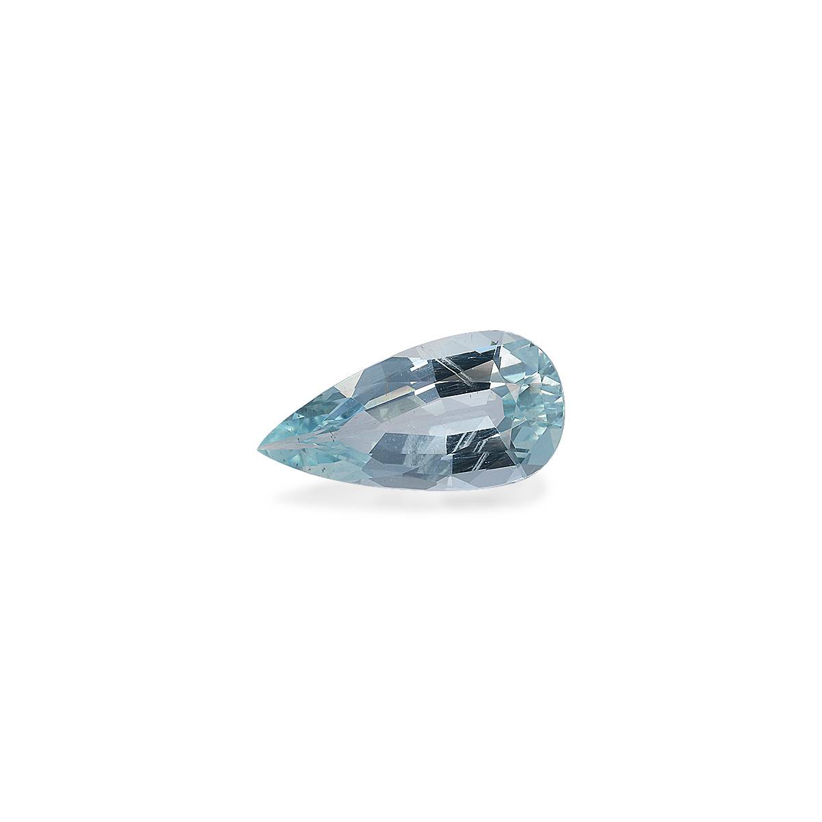 sky blue aquamarine, 6.44ct pear cut — view 3