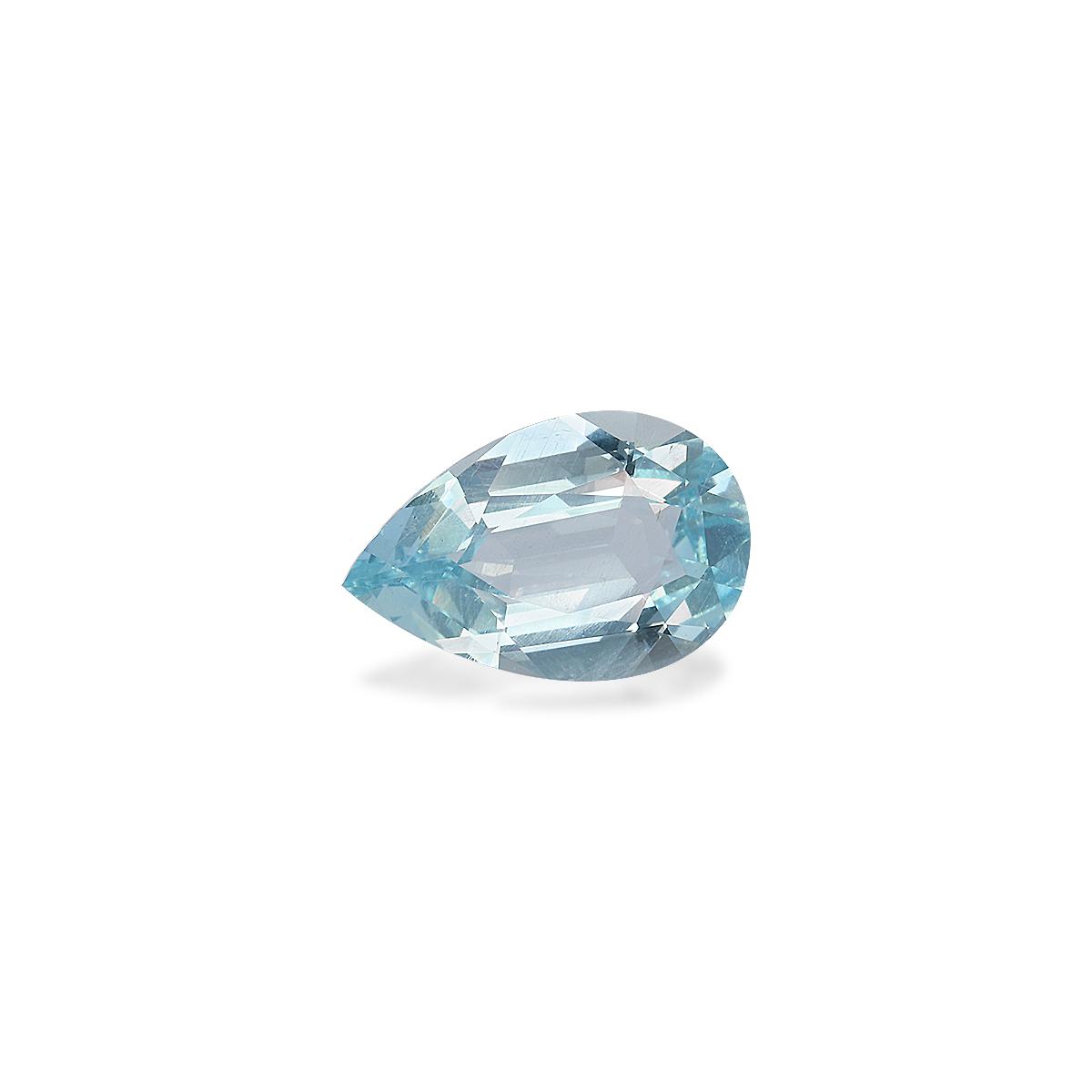 sky blue aquamarine, 3.23ct pear cut — view 3