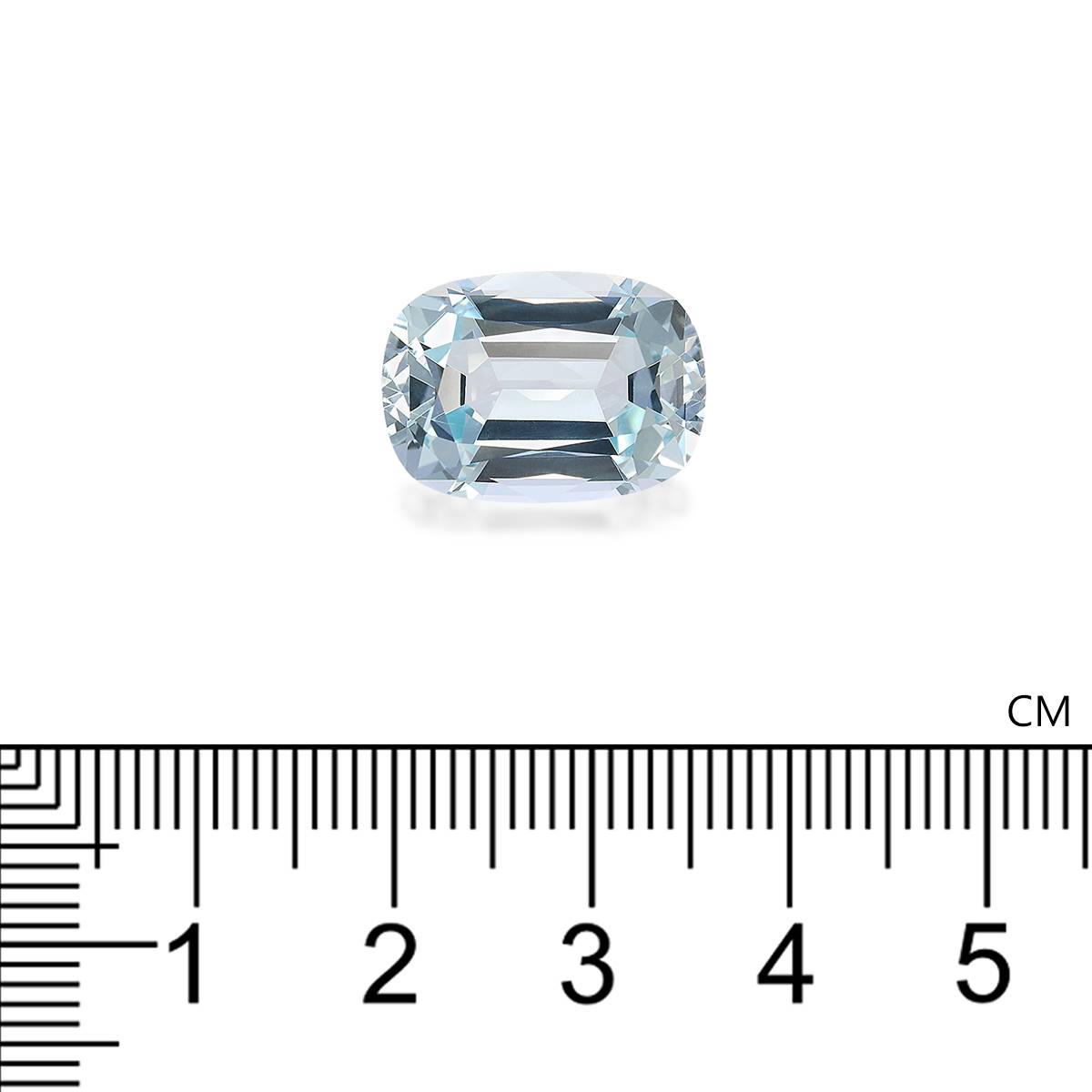 sky blue aquamarine, 9.35ct cushion cut — view 4