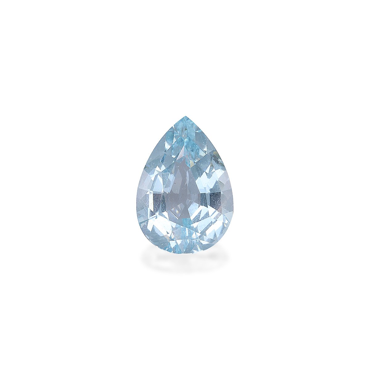 sky blue aquamarine, 6.46ct pear cut — main view