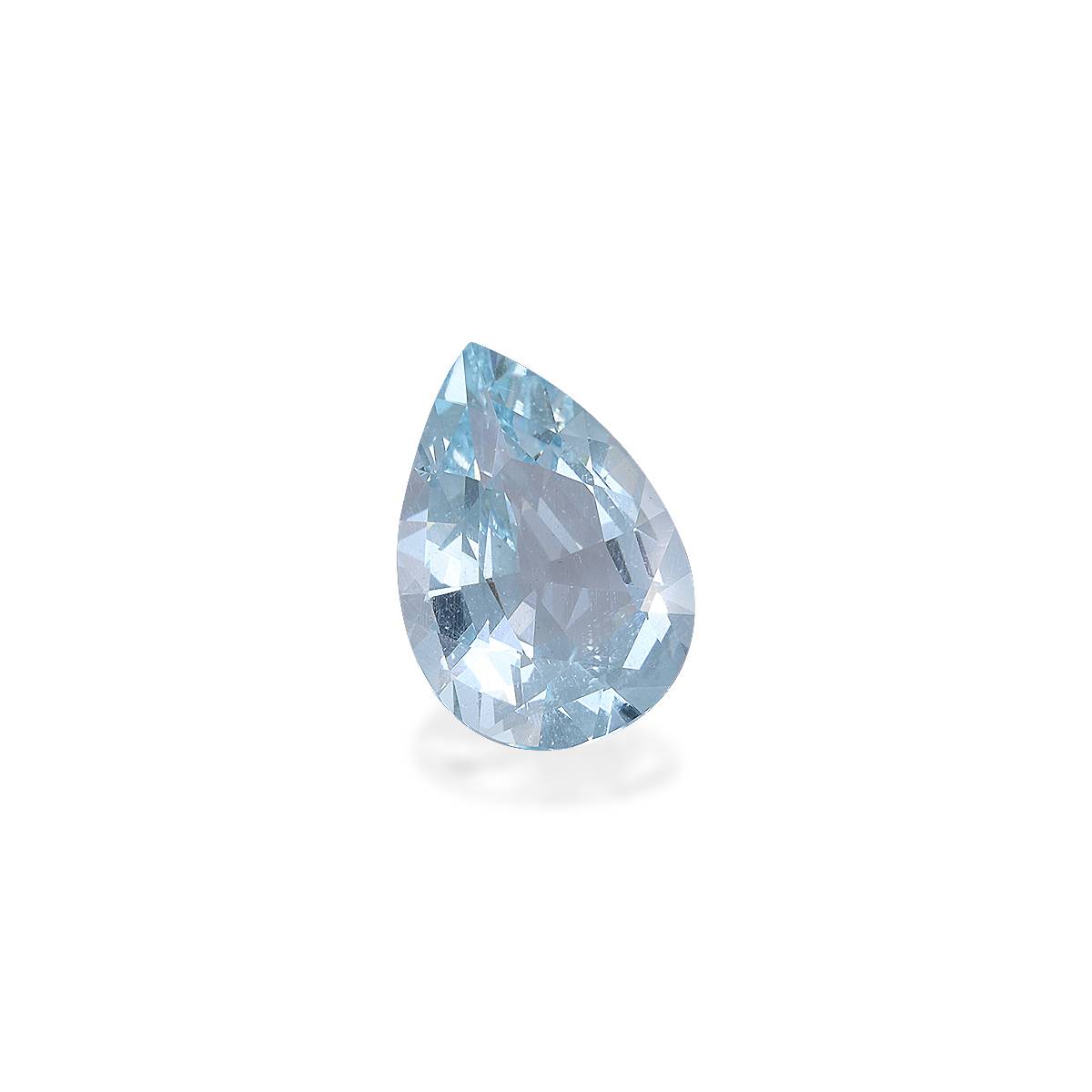 sky blue aquamarine, 6.46ct pear cut — view 3