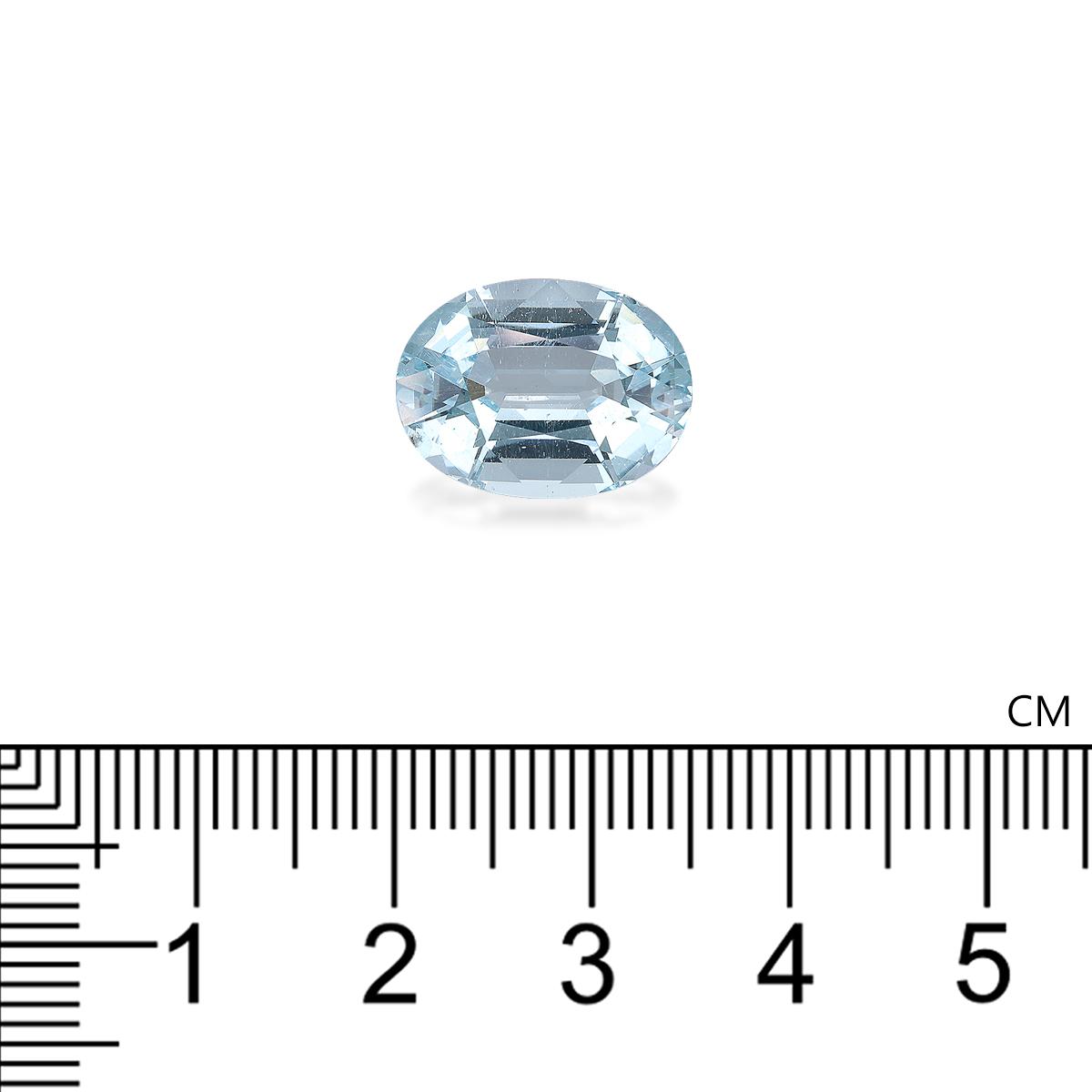 sky blue aquamarine, 8.01ct oval cut — view 4