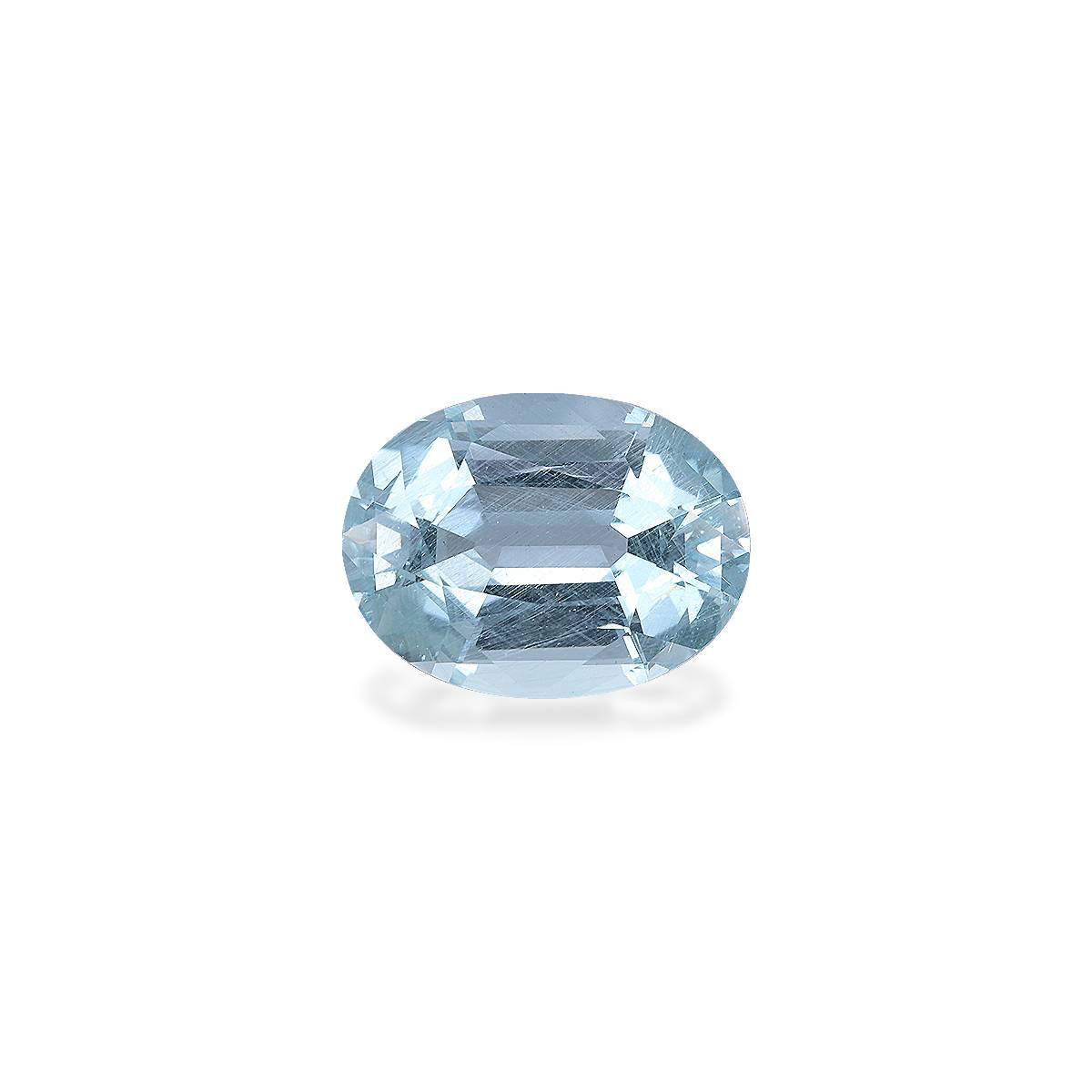 sky blue aquamarine, 9.12ct oval cut — main view