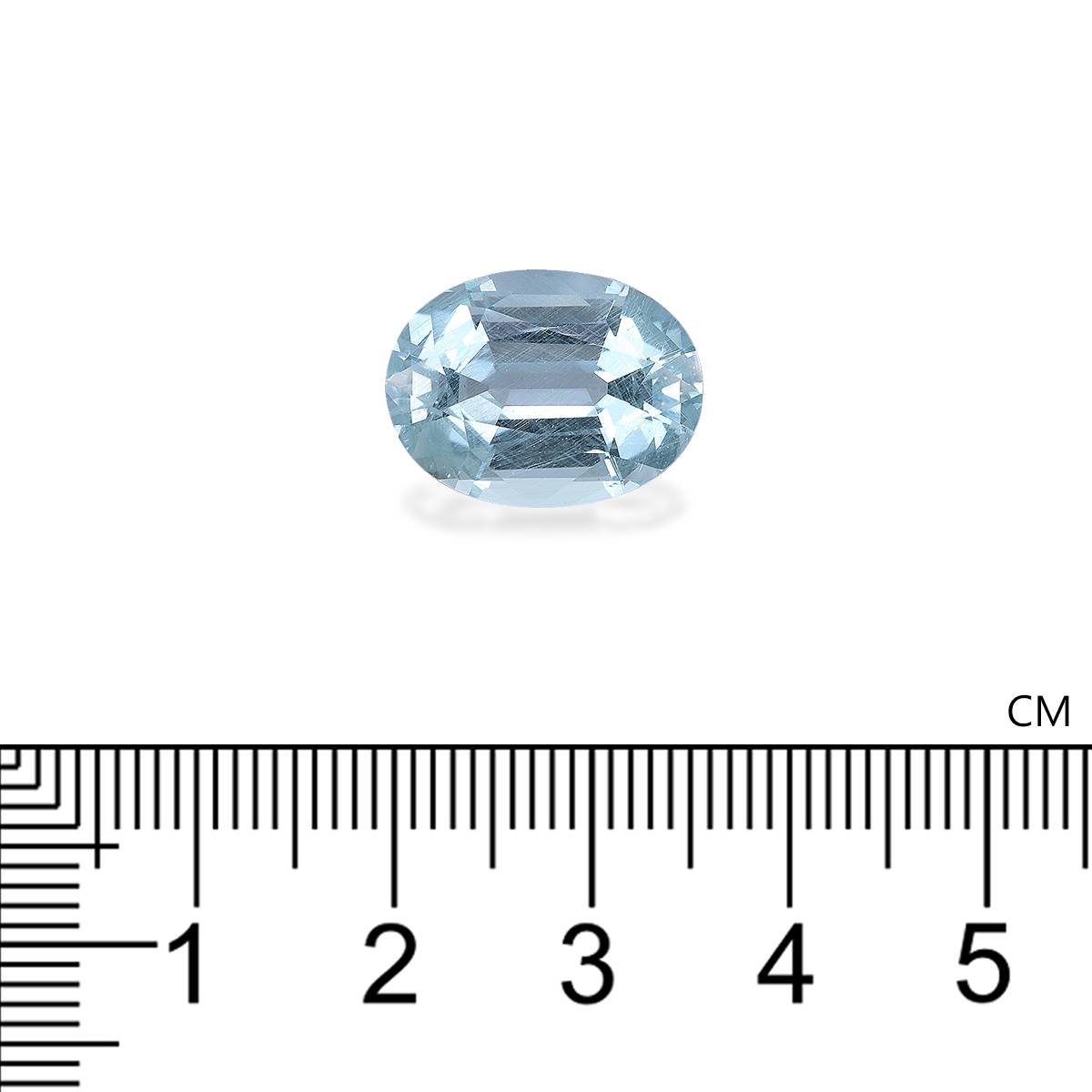 sky blue aquamarine, 9.12ct oval cut — view 4