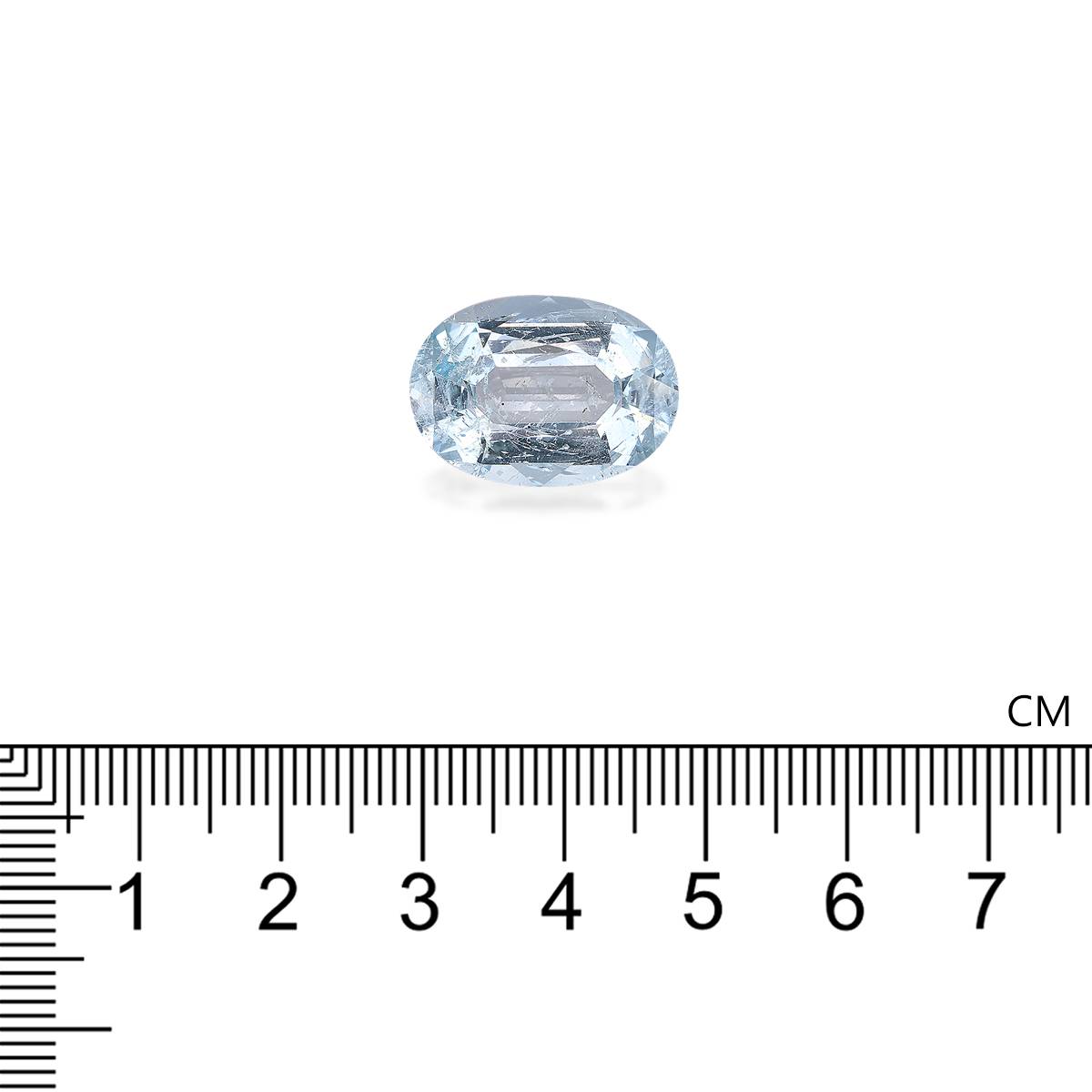 sky blue aquamarine, 11.64ct cushion cut — view 4