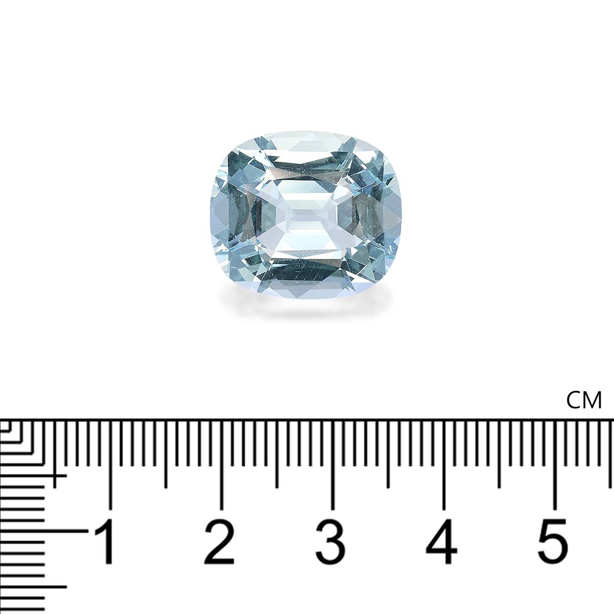 sky blue aquamarine, 13.16ct cushion cut — view 4