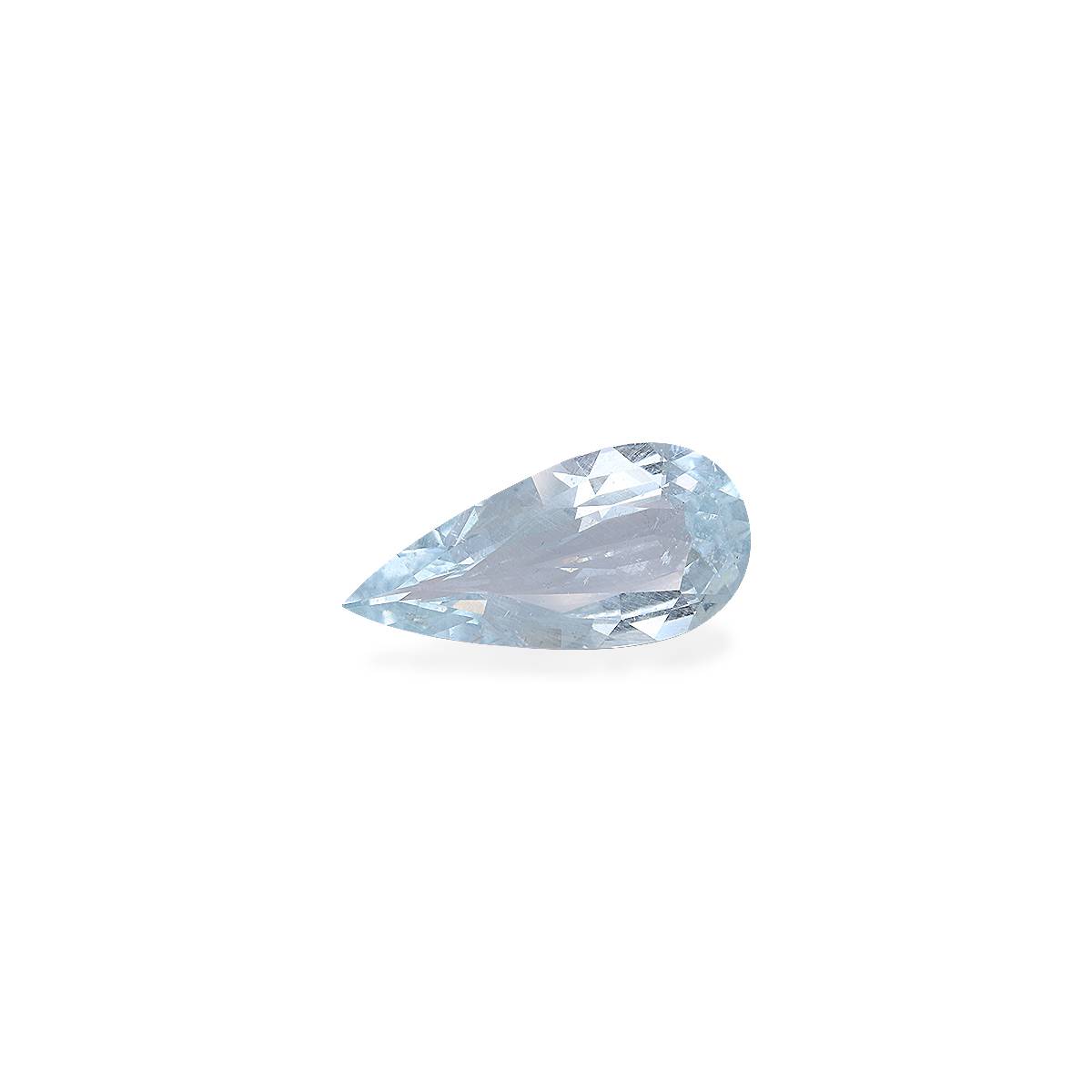 sky blue aquamarine, 9.73ct pear cut — view 3