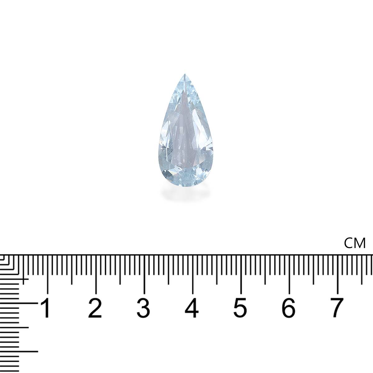sky blue aquamarine, 9.73ct pear cut — view 4