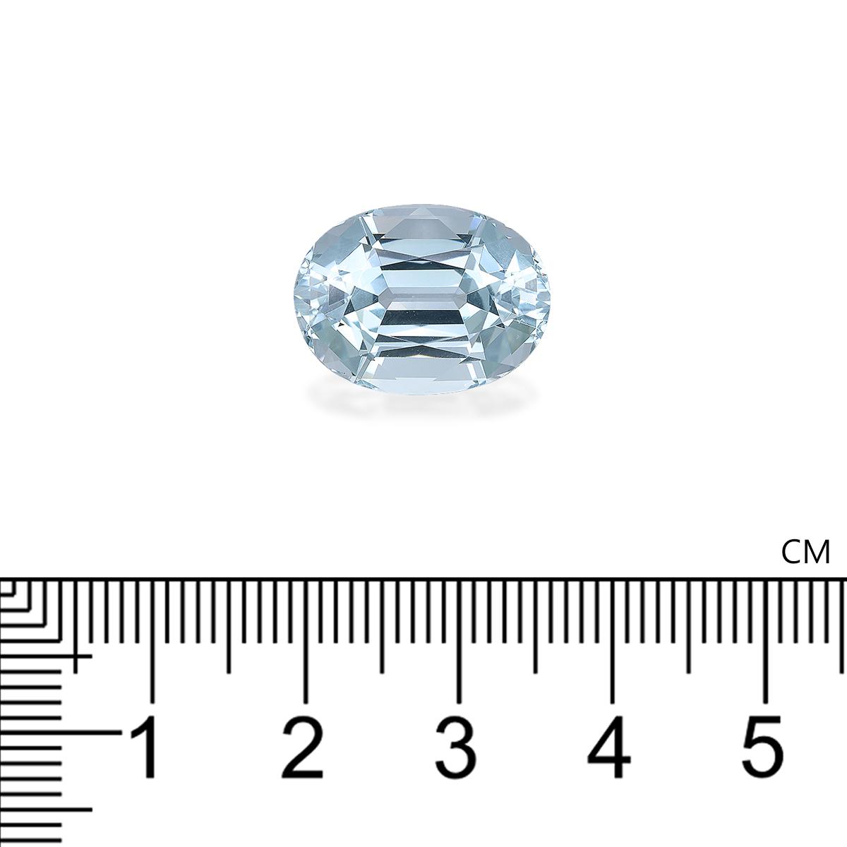 sky blue aquamarine, 12.04ct oval cut — view 4