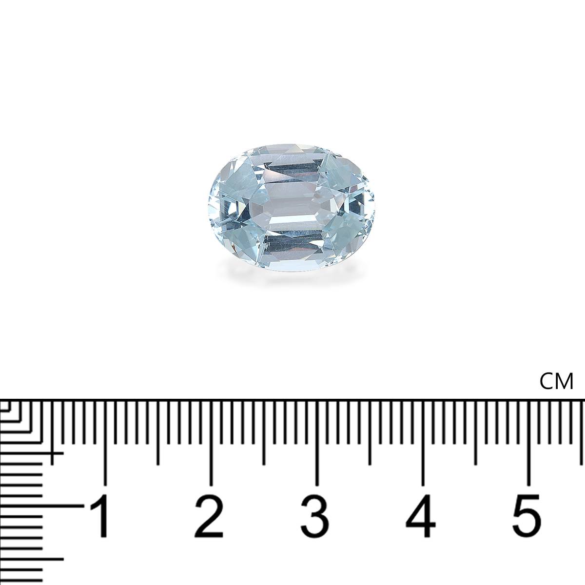 sky blue aquamarine, 9.51ct oval cut — view 4