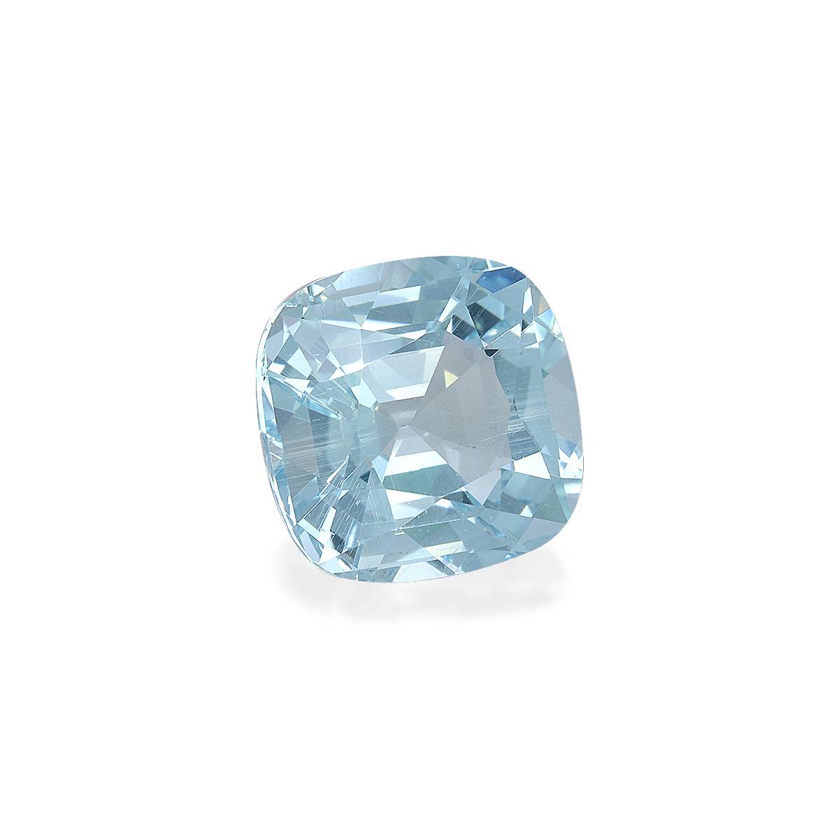baby blue aquamarine, 9.26ct cushion cut — view 3