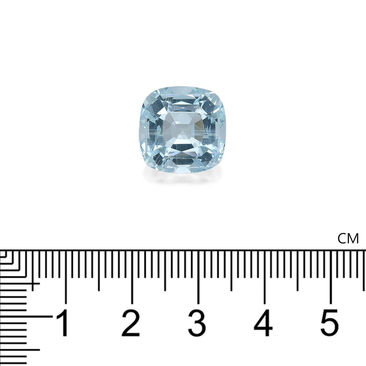 baby blue aquamarine, 9.26ct cushion cut — view 4